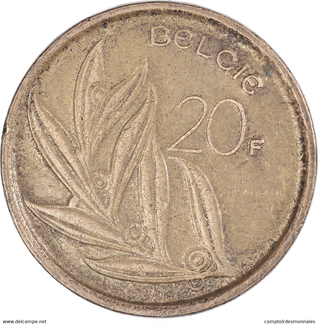 Monnaie, Belgique, 20 Francs, 20 Frank, 1990 - 20 Francs