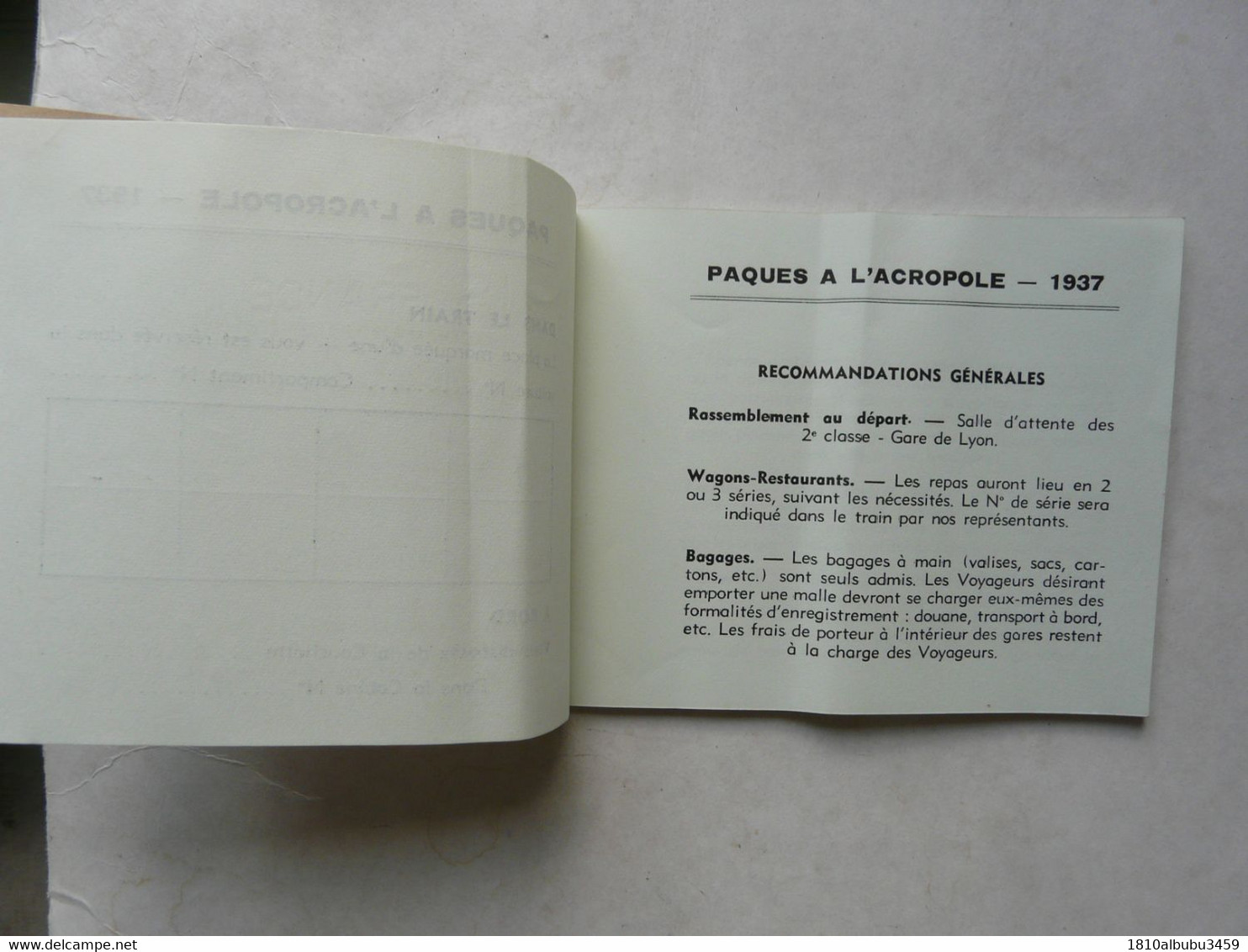 CARNET DE ROUTE - PAQUES A L'ACROPOLE - CROISIERE à Bord Fu M. V. ROI ALEXANDRE Du 20 Mars Au 5 Avril 1937 - Europa