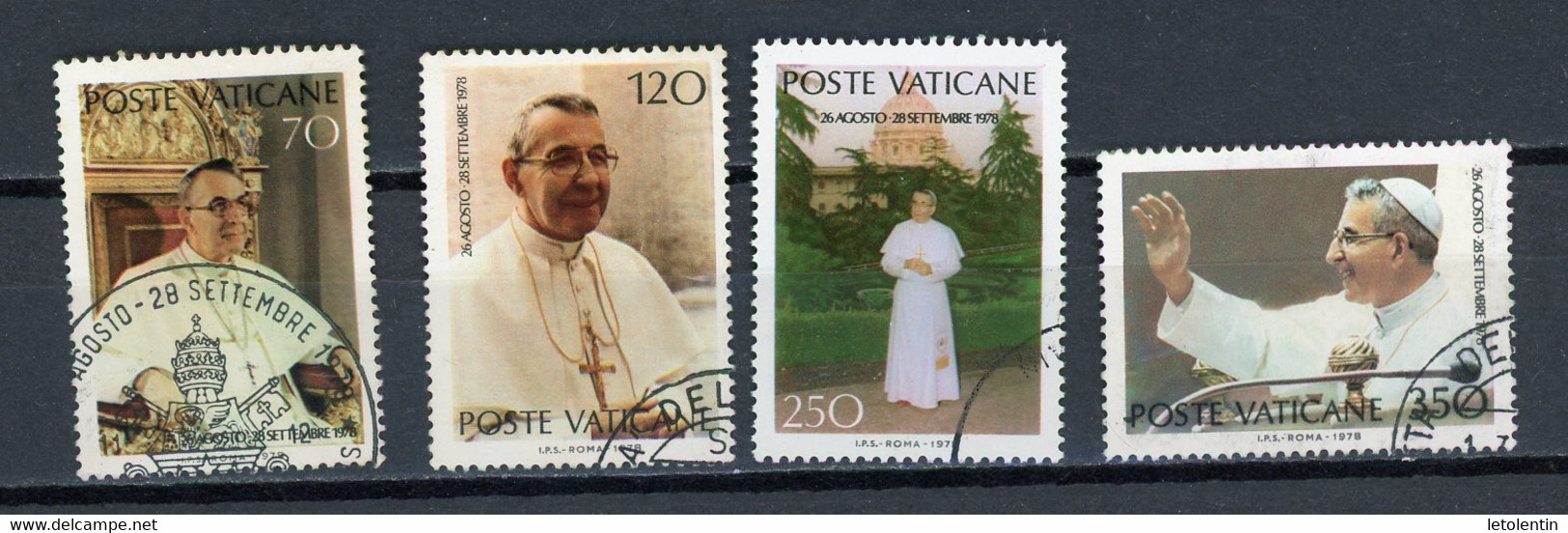 VATICAN: JEAN PAUL 1er - N° Yvert 662/665 Obli. - Used Stamps