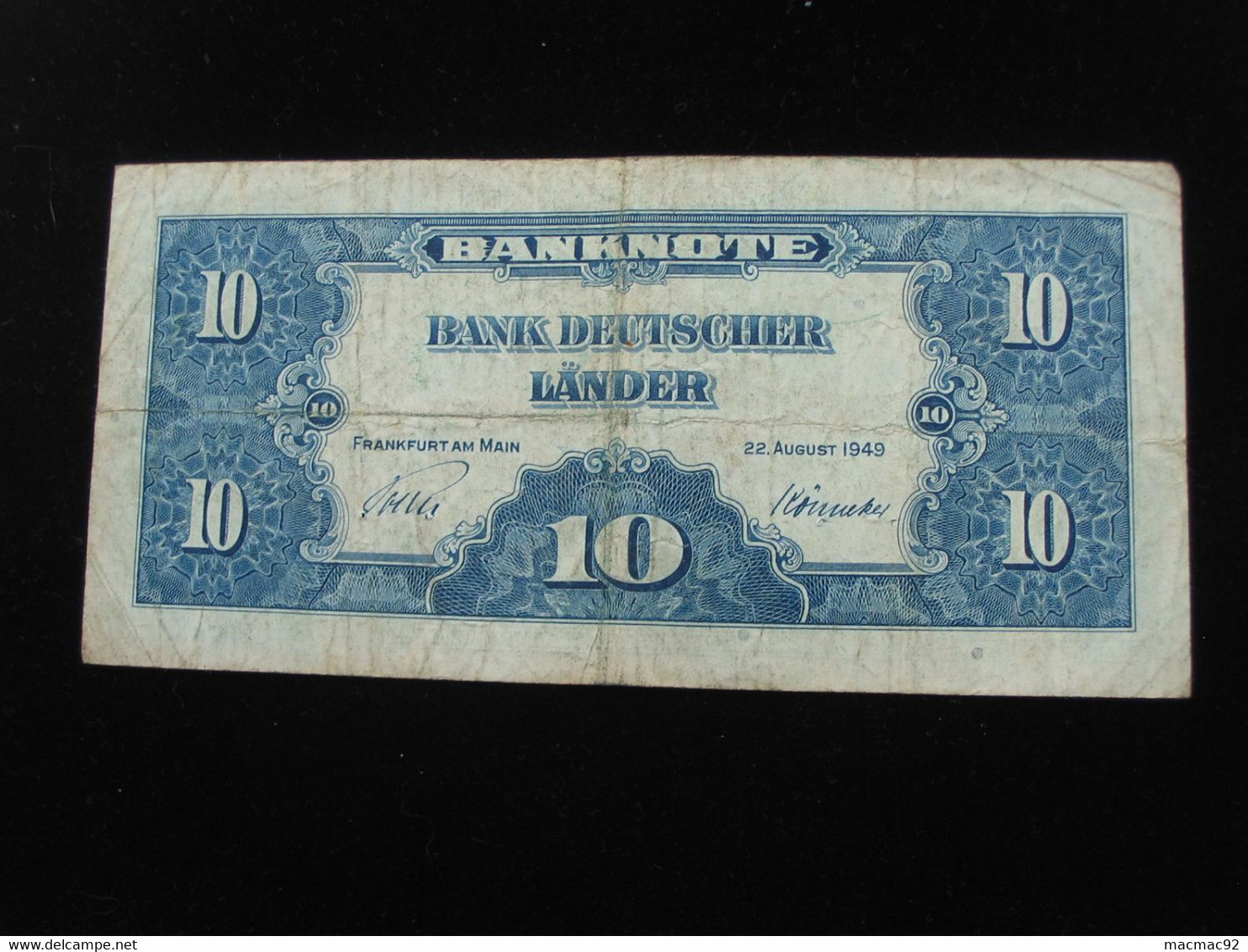 ALLEMAGNE - Germany - 10 Zehn Deutsche Mark - Bank Deutscher Lande - Série 1949  **** EN ACHAT IMMEDIAT **** - 10 Deutsche Mark