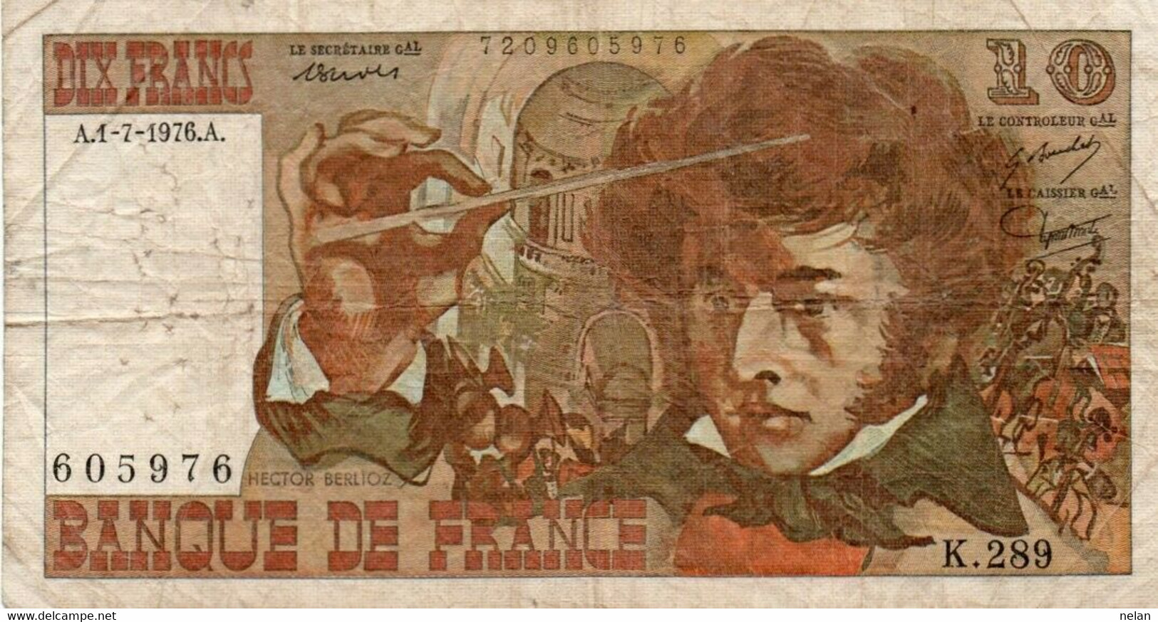 FRANCE  10 FRANCS  1976 - 10 F 1972-1978 ''Berlioz''