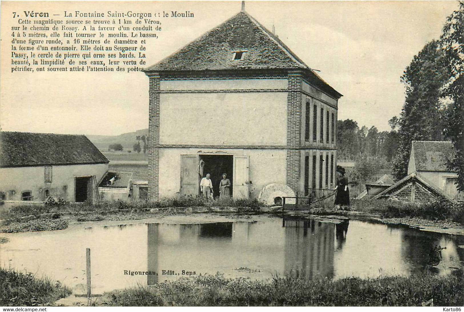 Veron * La Fontaine St Gorgon Et Le Moulin * Minoterie - Veron