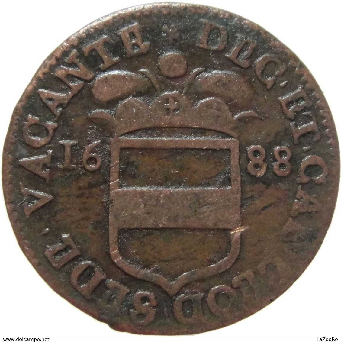 LaZooRo: Bishopric Liege 1 Liard 1688 VF Sede Vacante - Sonstige & Ohne Zuordnung