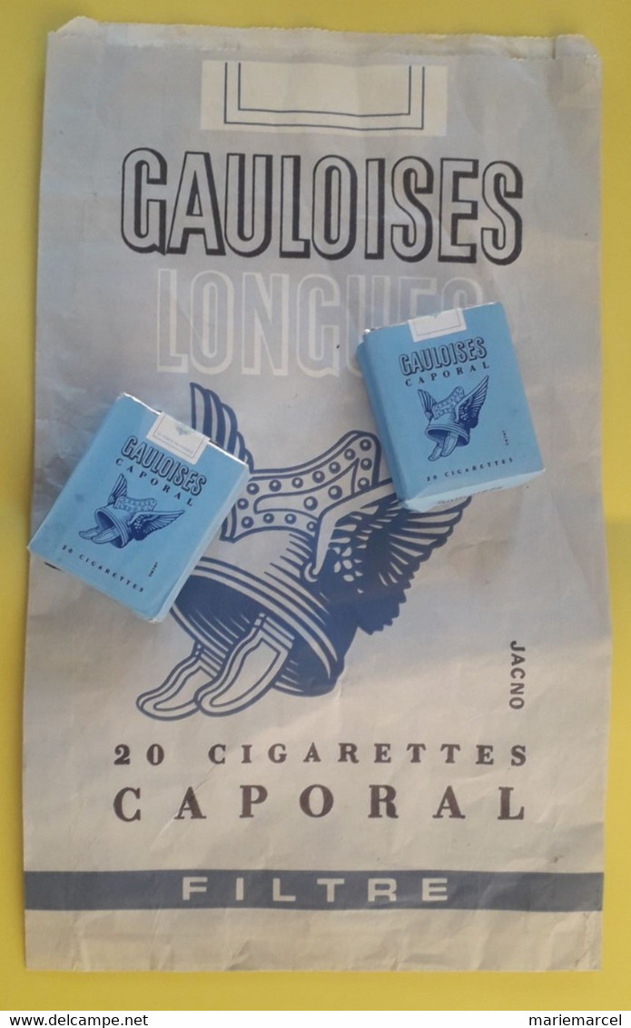 2 Paquets De Cigarettes GAULOISE Et Grand Sac Papier.  REGIE FRANCAISE DES TABACS SEITA. - Andere & Zonder Classificatie