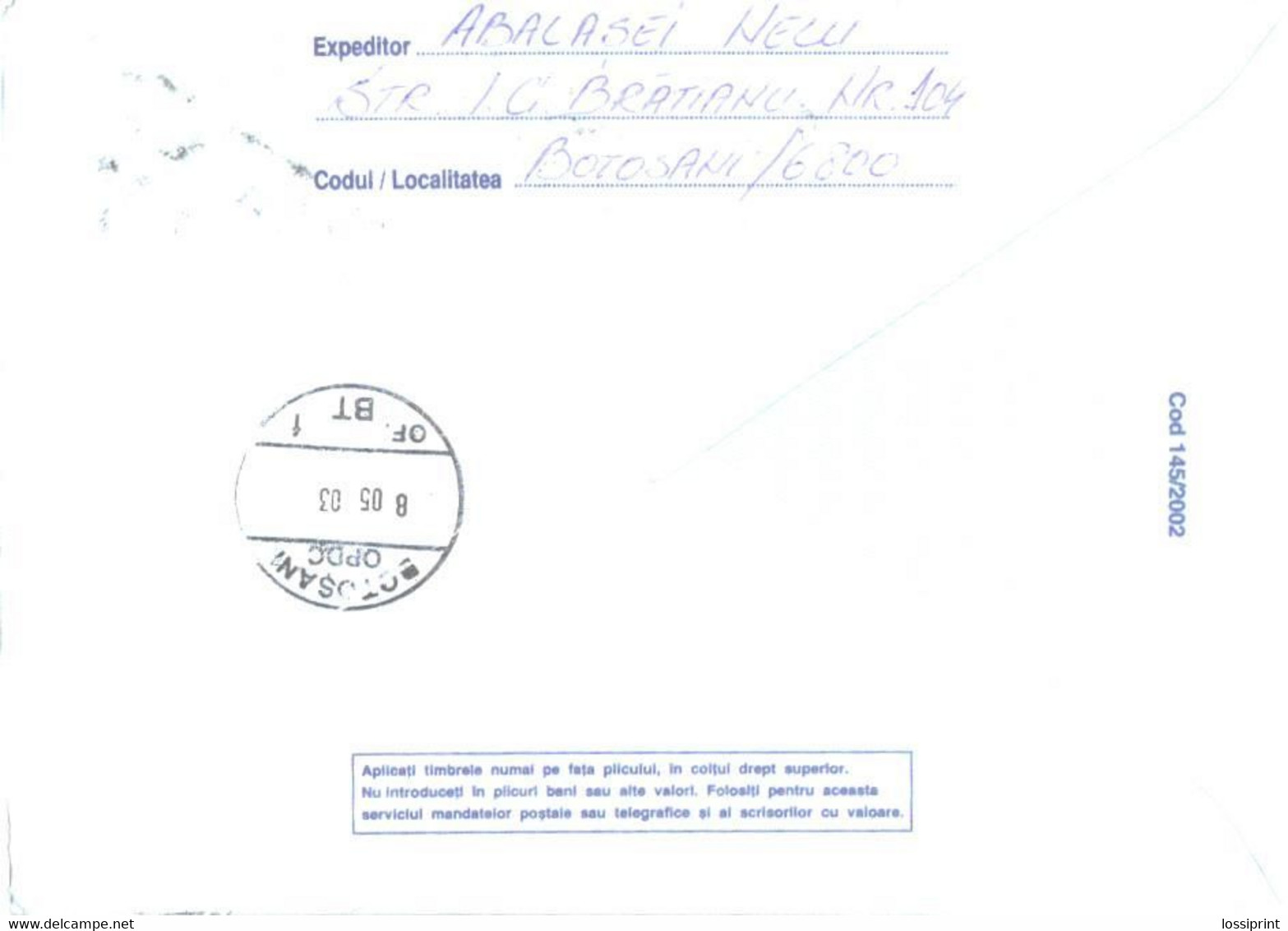 Romania:Baneasa Airfield 90, 2002 - Covers & Documents