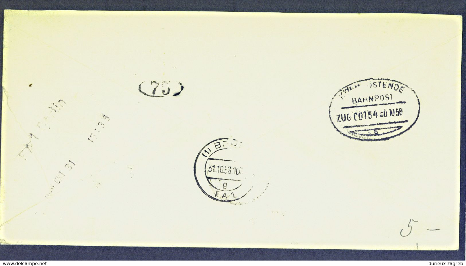 Belgium Emission Culturelle 1958 FDC Posted To Germany B220901 - 1951-1960