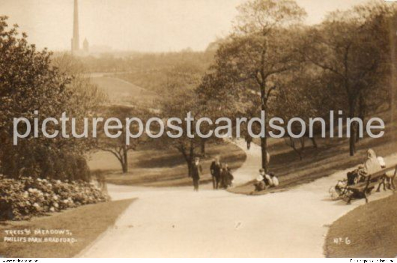 TREES AND MEADOWS PHILLIPS PARK BRADFORD OLD R/P POSTCARD YORKSHIRE - Bradford