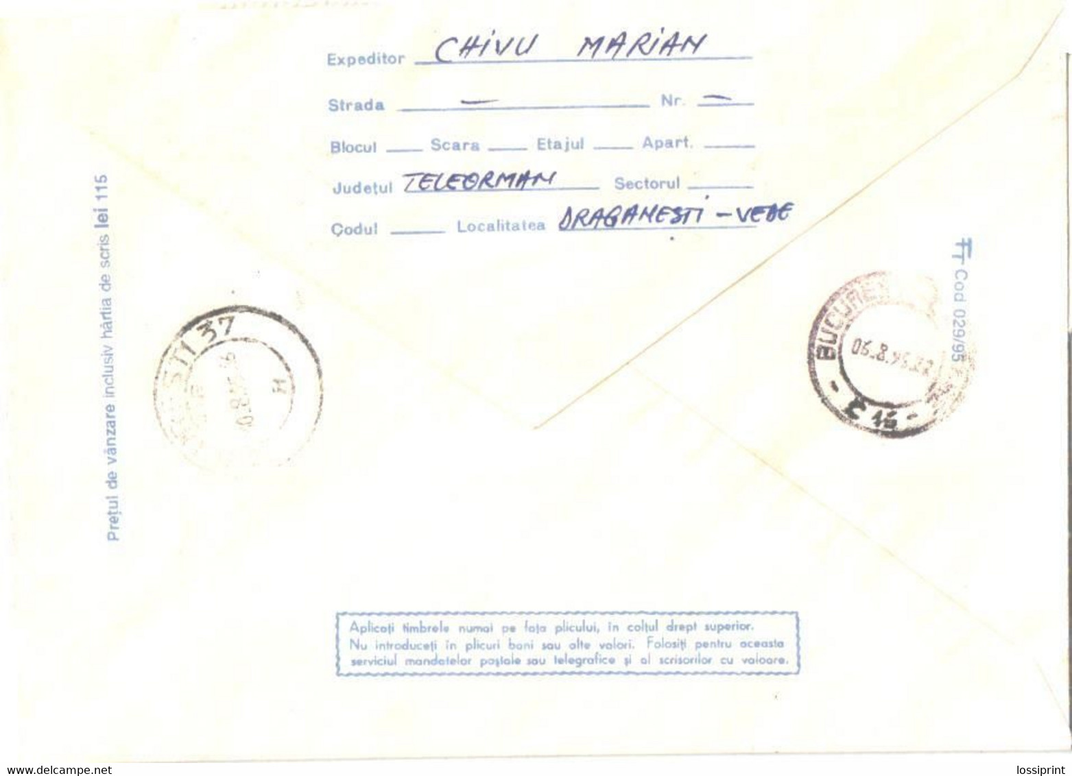 Romania:Oradea Railway Station, 1995 - Cartas & Documentos