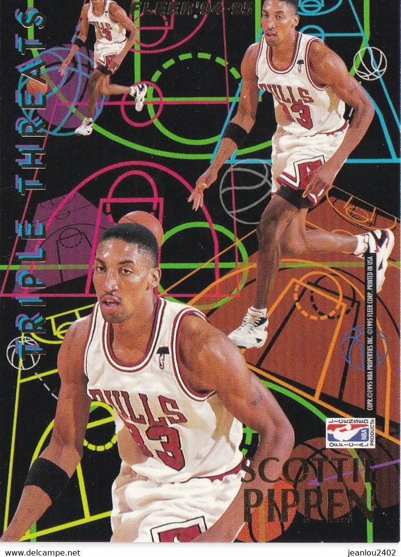 CARTE NBA - PIPPEN/OLAJUWON - 94/95 - TRIPLE THREATS - 1990-1999