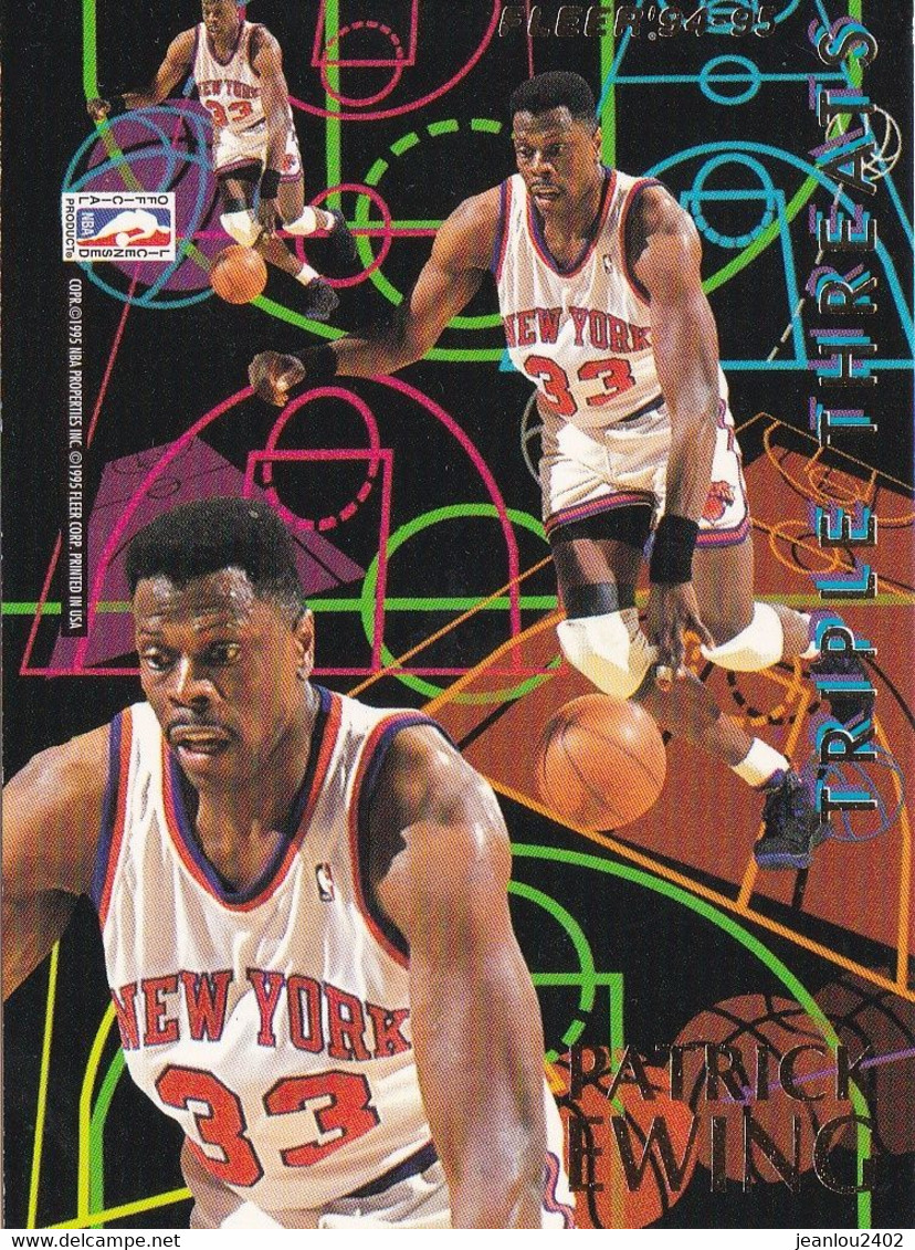 CARTE NBA - O'NEAL/EWING - 94/95 - TRIPLE THREATS - 1990-1999
