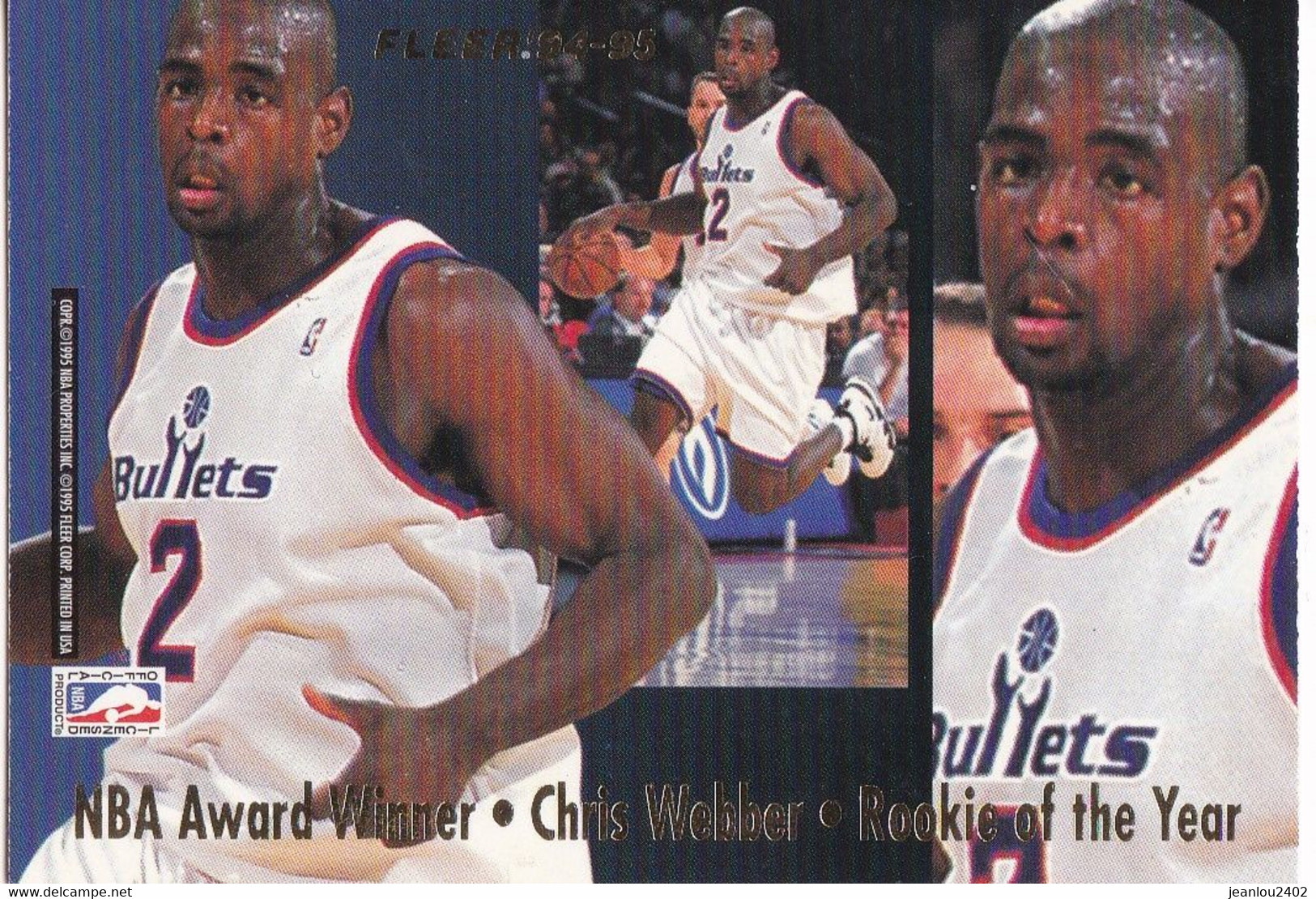 CARTE NBA -CURRY/WEBBER - 94/95 - 1990-1999