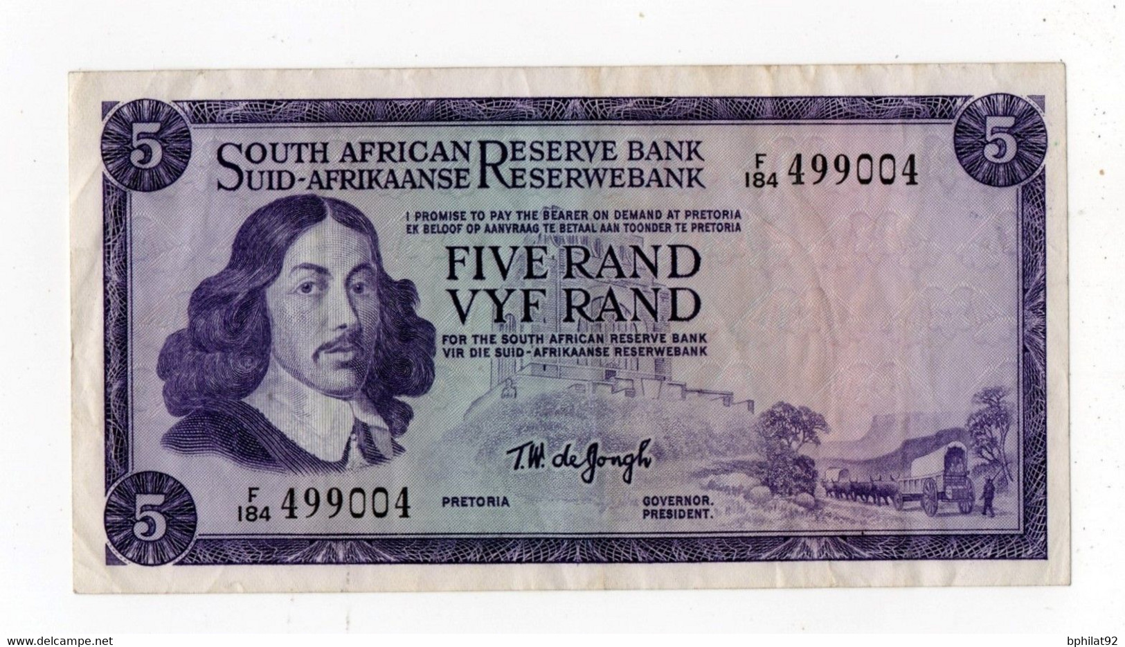 !!! AFRIQUE DU SUD, BILLET DE 5 RAND TBE - Zuid-Afrika