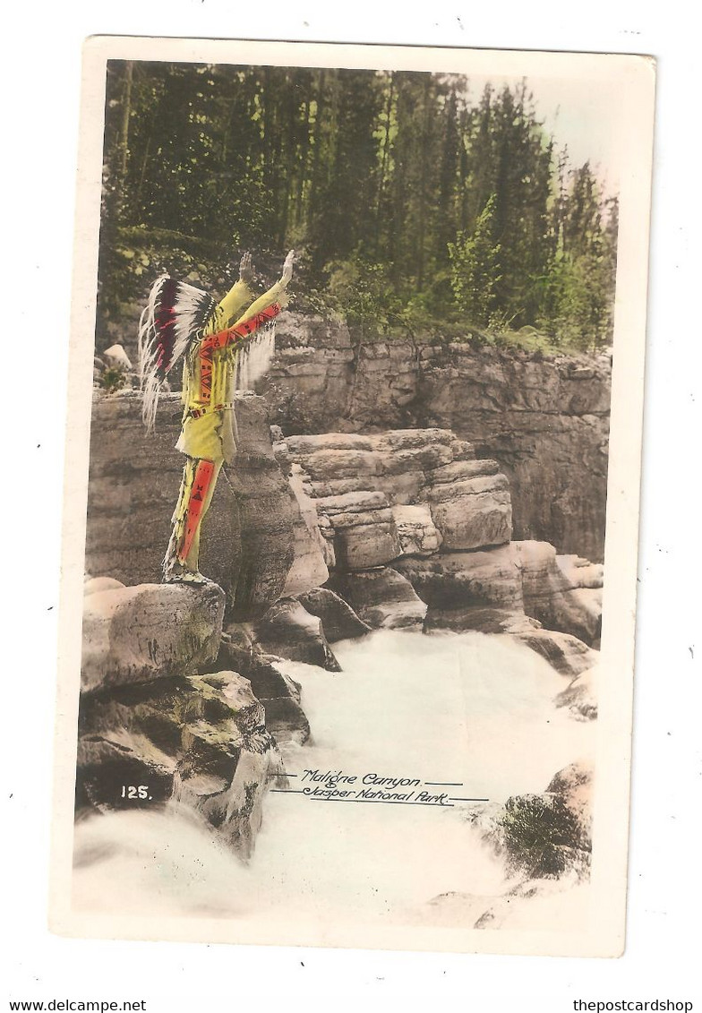 Canada Maligne Canyon Jasper National Park Alberta USED WITH STAMP 1943 - Jasper