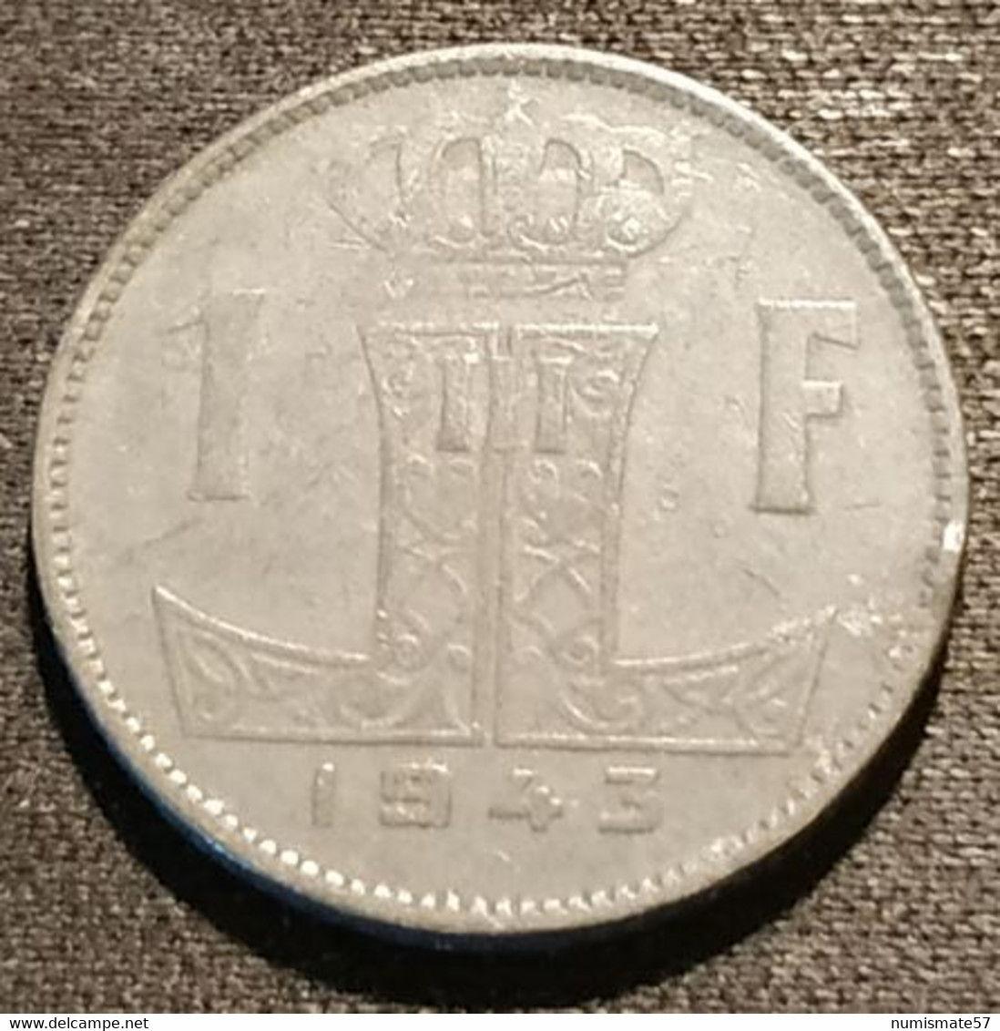 BELGIQUE - BELGIUM - 1 FRANC 1943 - Léopold III - Type Rau - ( Belgique-België ) - KM 127 - 1 Franc