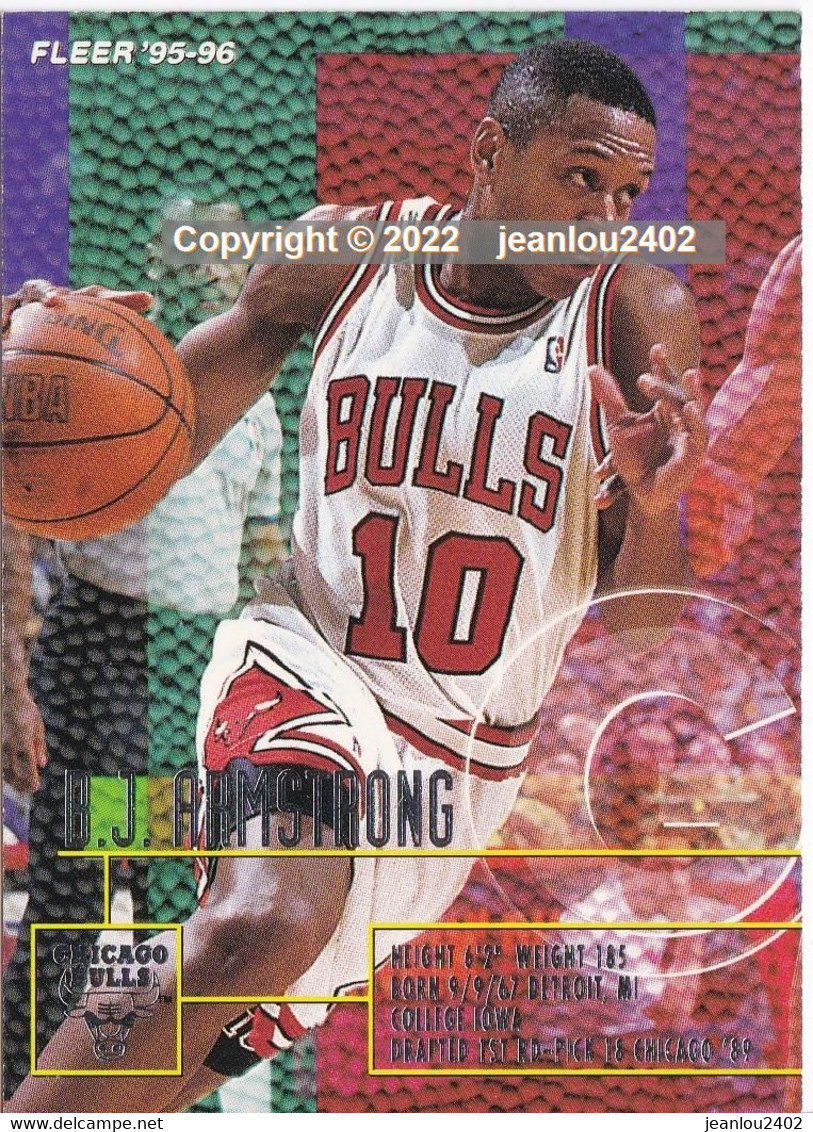 CARTE NBA 21 - B.J. ARMSTRONG  - 95/96 - 1990-1999