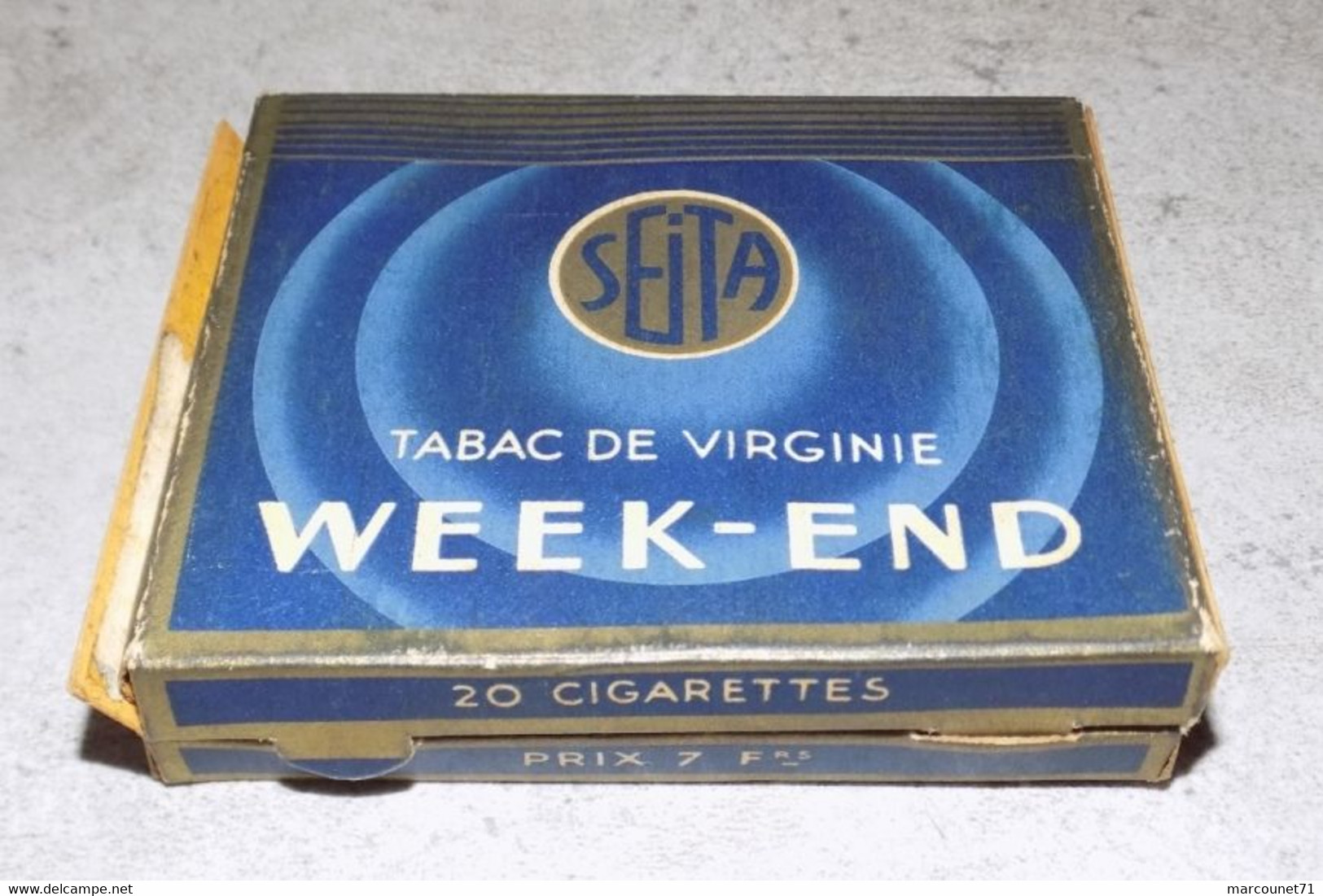 ANCIEN PAQUET DE CIGARETTES POUR COLLECTION UNIQUEMENT TABAC DE VIRGINIE WEEK-END REGIE FRANCAISE DES TABACS - Sonstige & Ohne Zuordnung