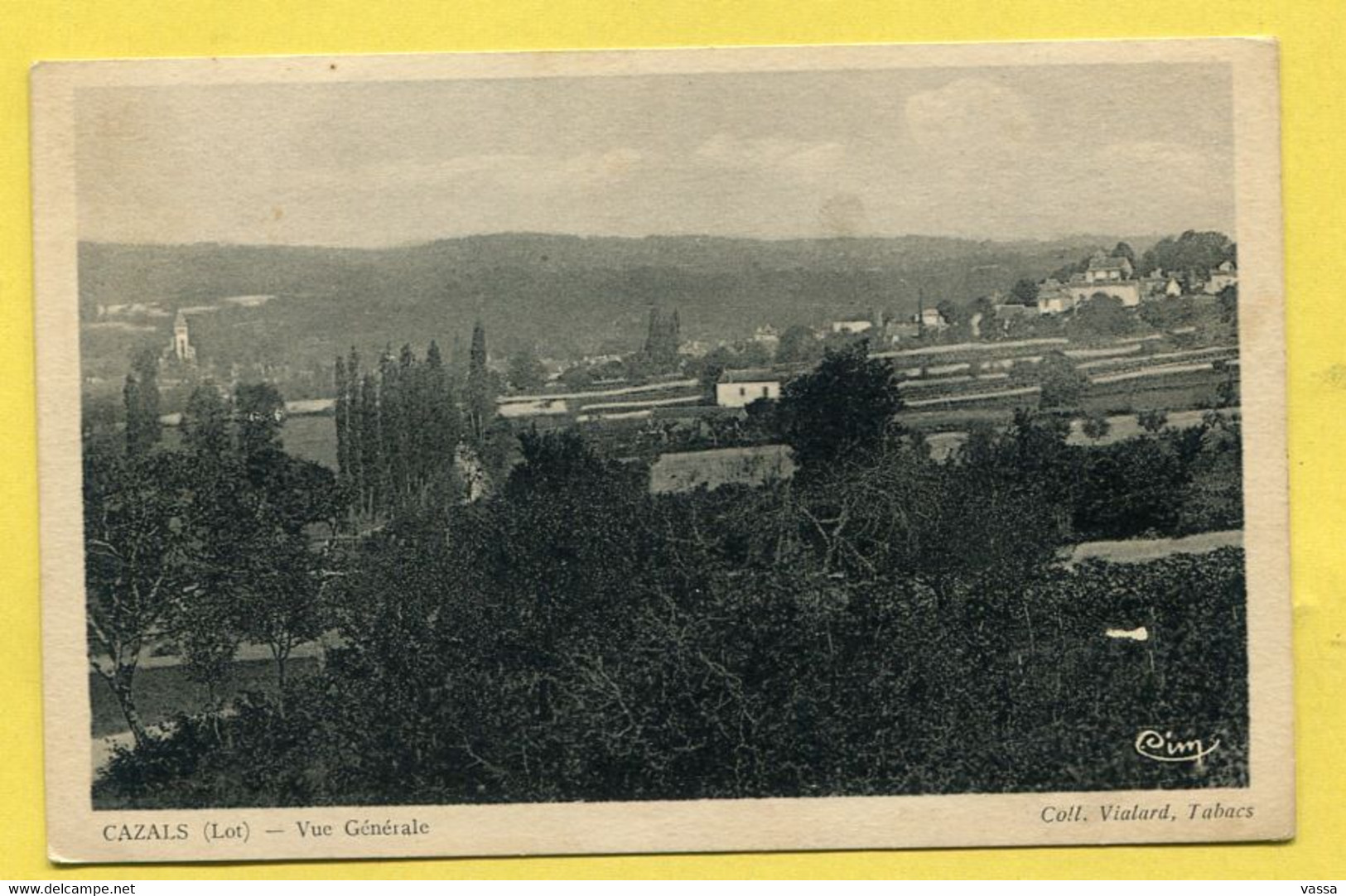 Cazals (46) : Vue Générale. écrite 1940 - Cazals