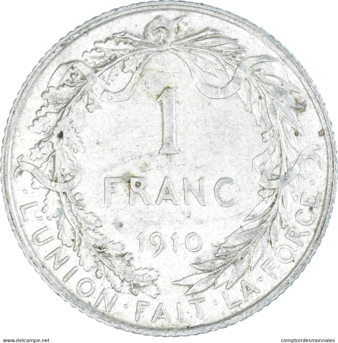 Monnaie, Belgique, Albert I, Franc, 1910, Bruxelles, TTB+, Argent, KM:72 - 1 Franc