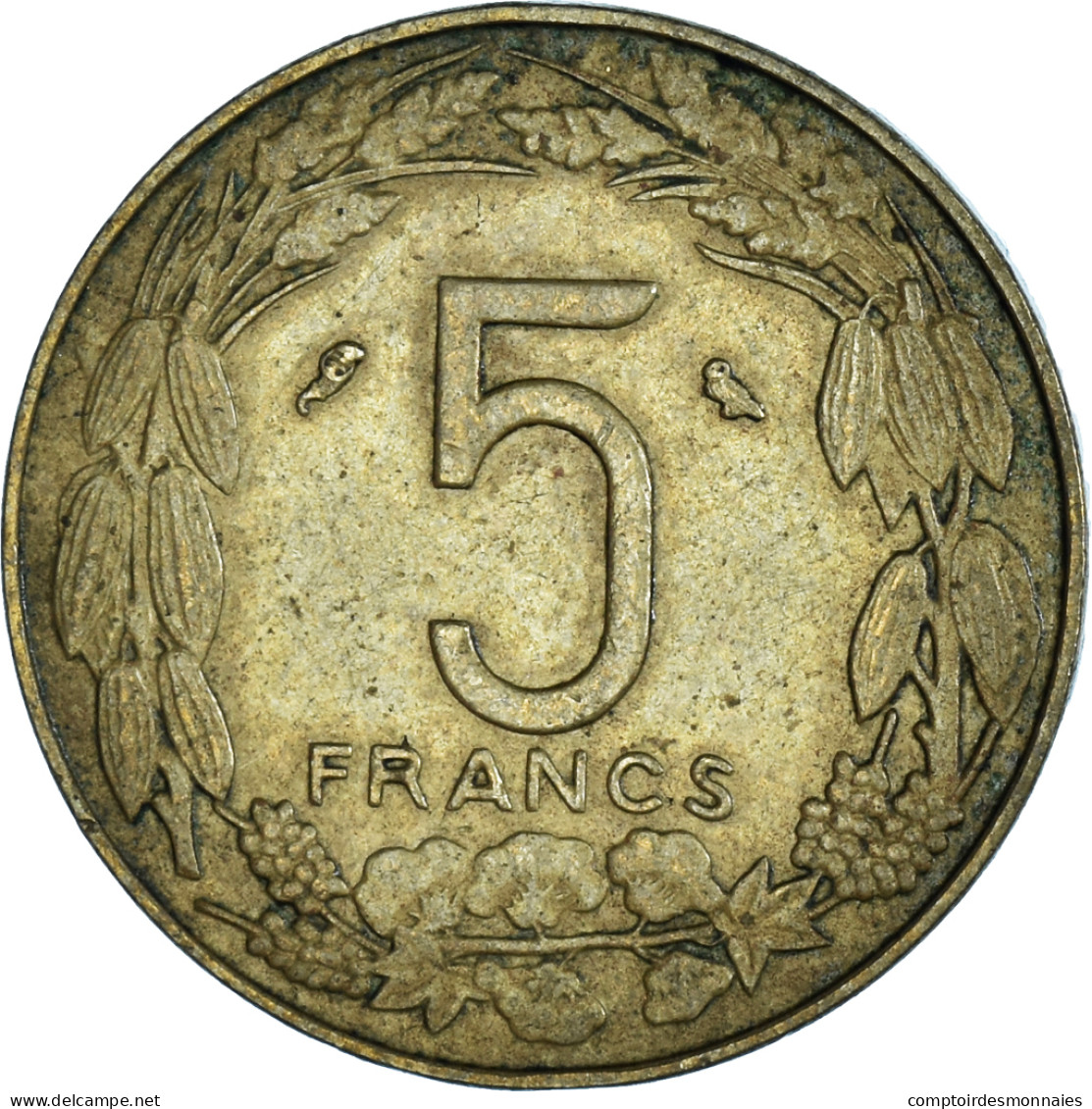 Monnaie, Cameroun, 5 Francs, 1967, TTB, Aluminum-Nickel-Bronze, KM:km 1a - Camerun