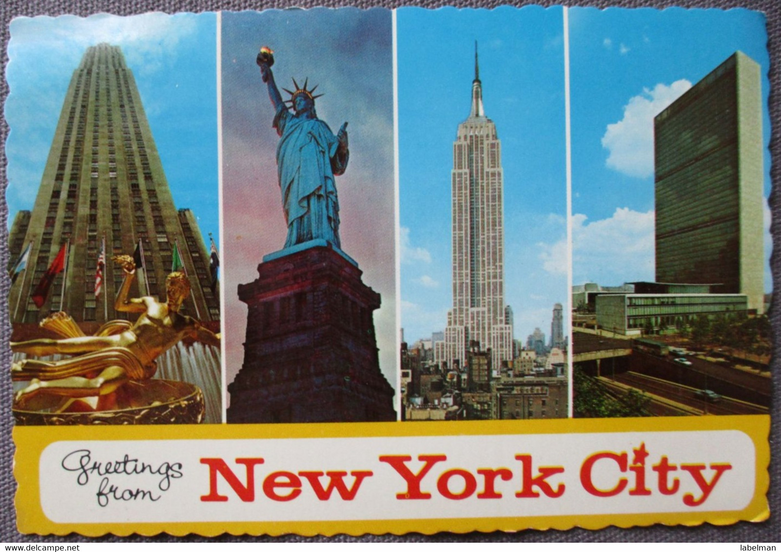 USA UNITED STATES NEW YORK LIBERTY STATUE HARBOUR MULTI VIEW ANSICHTSKARTE CARTOLINA POSTCARD PC CP AK CARTE POSTALE - Buffalo