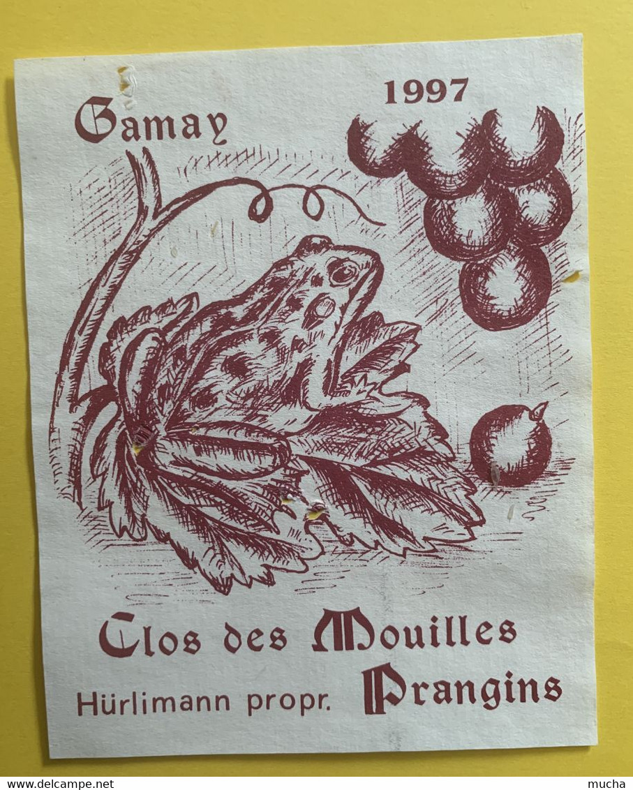 19815 - Gamay 1997 Clos Des Mouilles Hürlimann Prangins Grenouille    !!! Petits Trous - Frösche Und Kröten