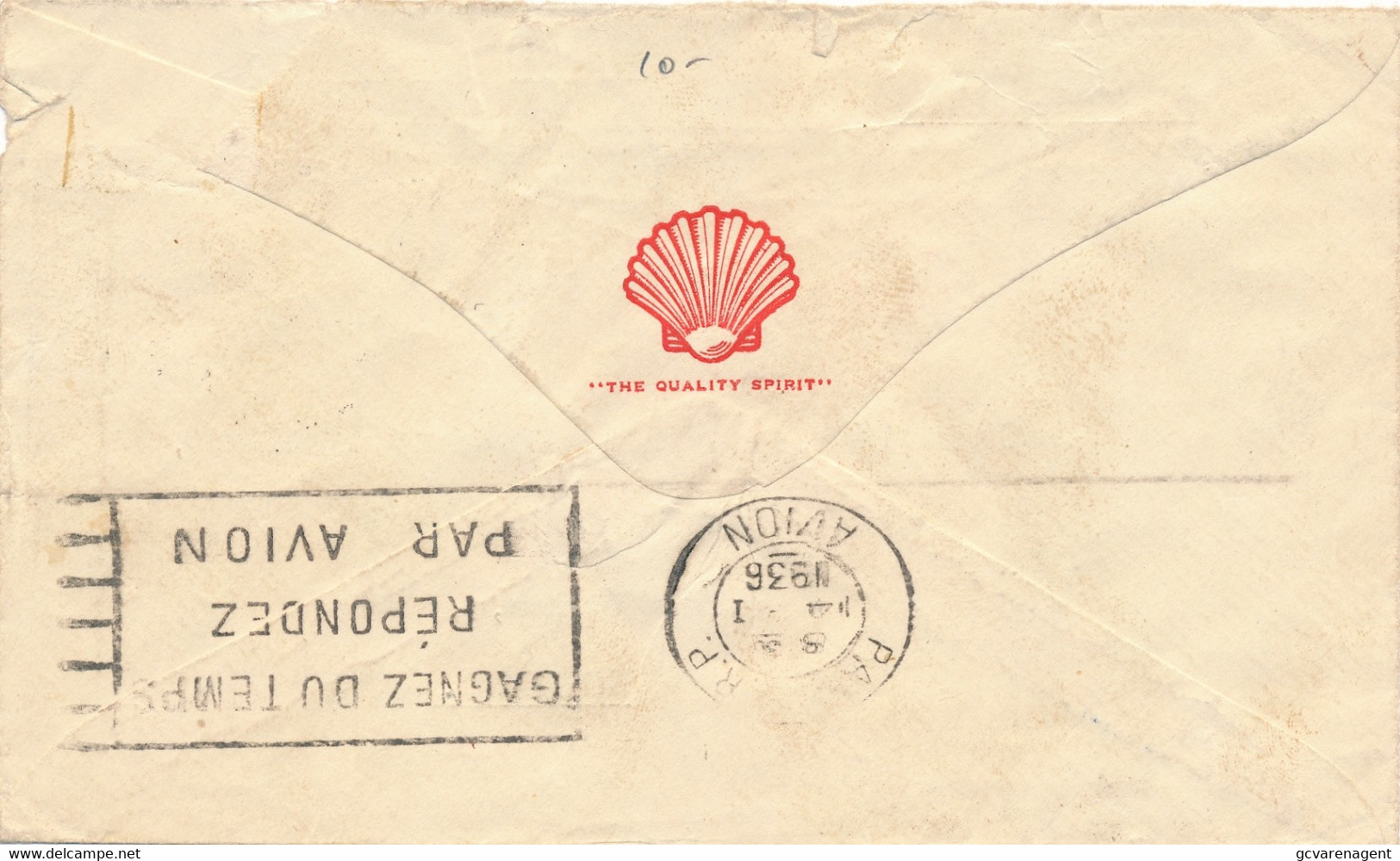 COVER 1936  BY AIR MAIL  TO HOLLAND        2 SCANS - Brieven En Documenten