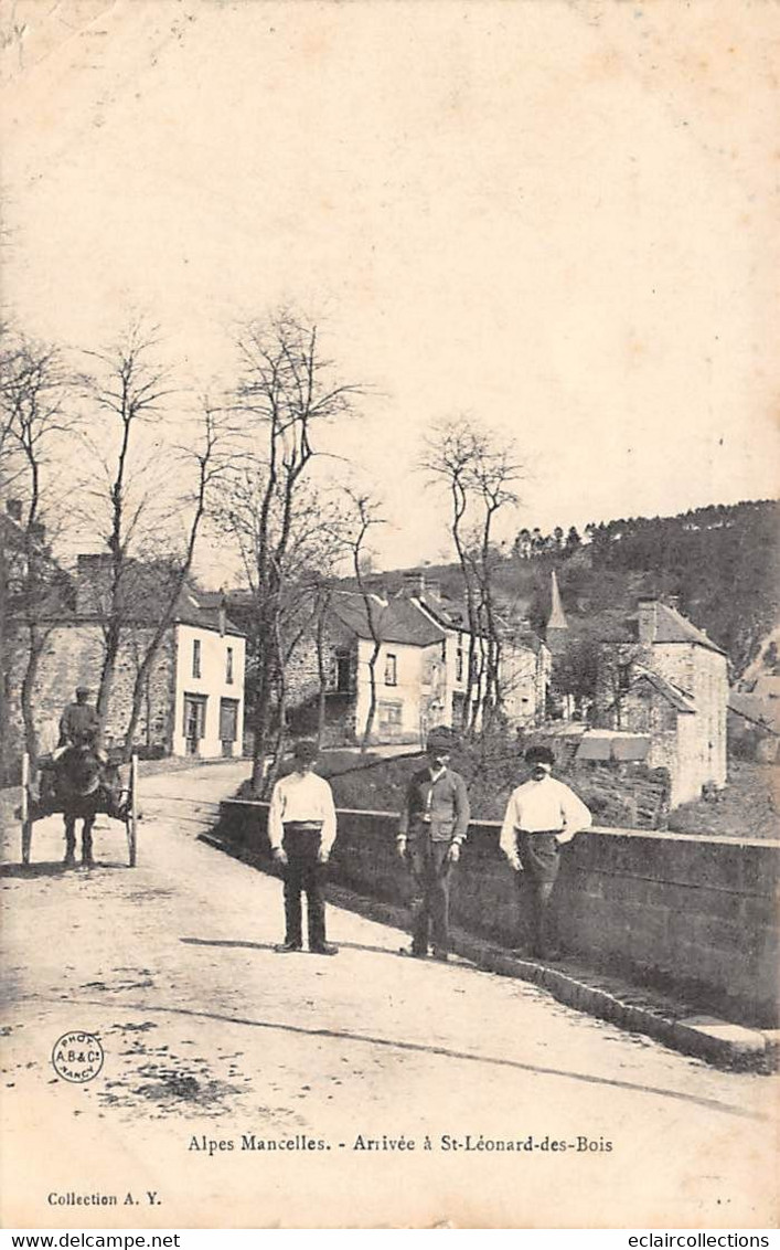 Saint Léonard Des Bois          72        Arrivée A Saint Léonard Par Le Pont       (voir Scan) - Saint Leonard Des Bois