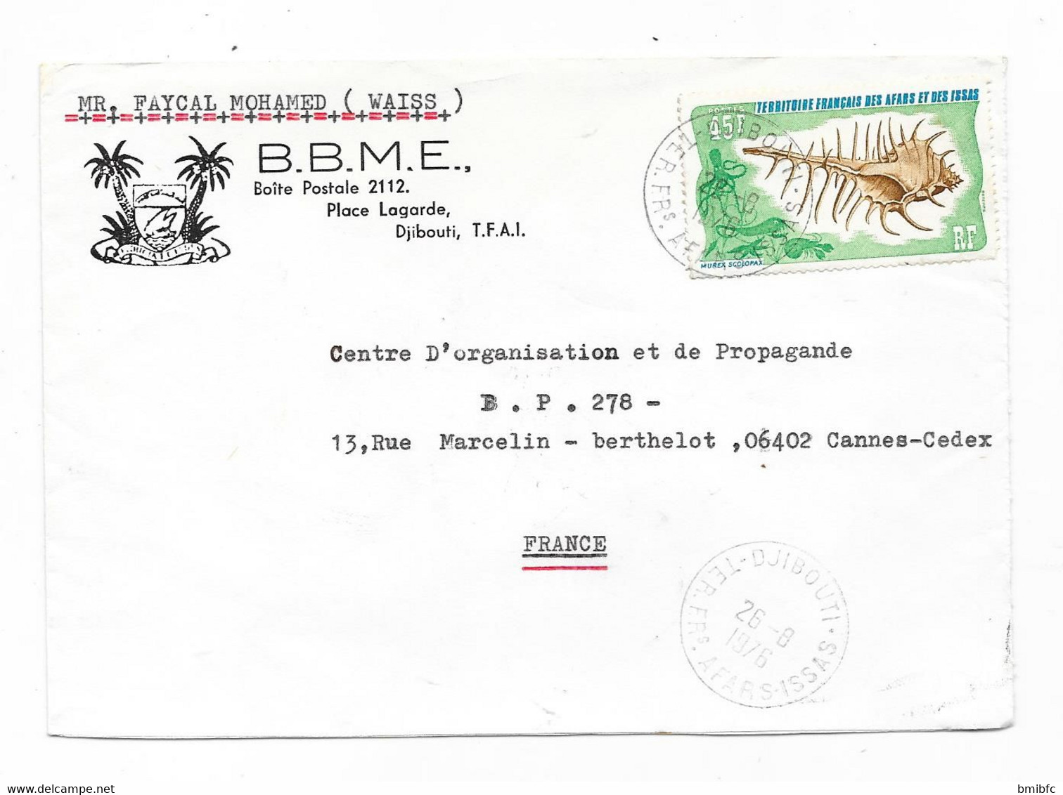 TERRITOIRE FRANCAIS DES AFARS ET DES ISSAS 1976 - DJIBOUTI - Lettres & Documents