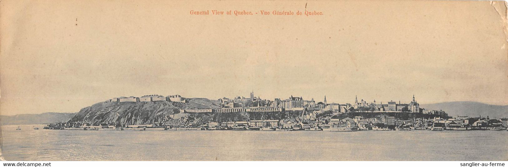 CPA QUEBEC GRANDE CPA DOUBLE GENERAL VIEW VUE GENERALE DE QUEBEC - Québec - La Citadelle