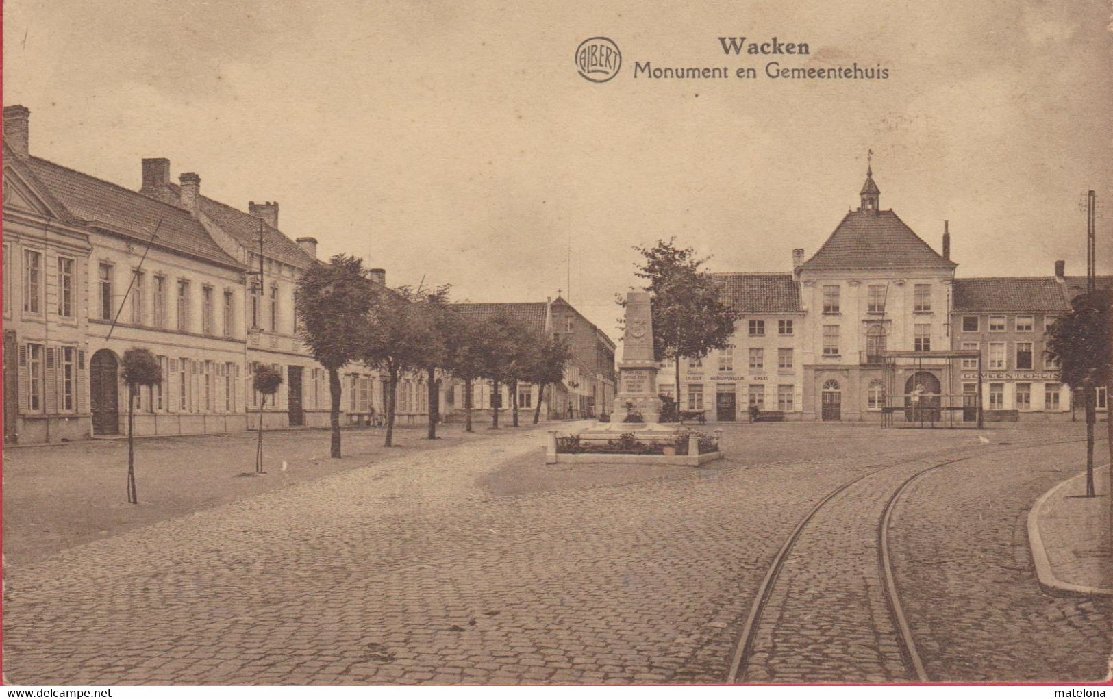 BELGIQUE FLANDRE OCCIDENTALE WACKEN MONUMENT EN GEMEENTEHUIS - Dentergem