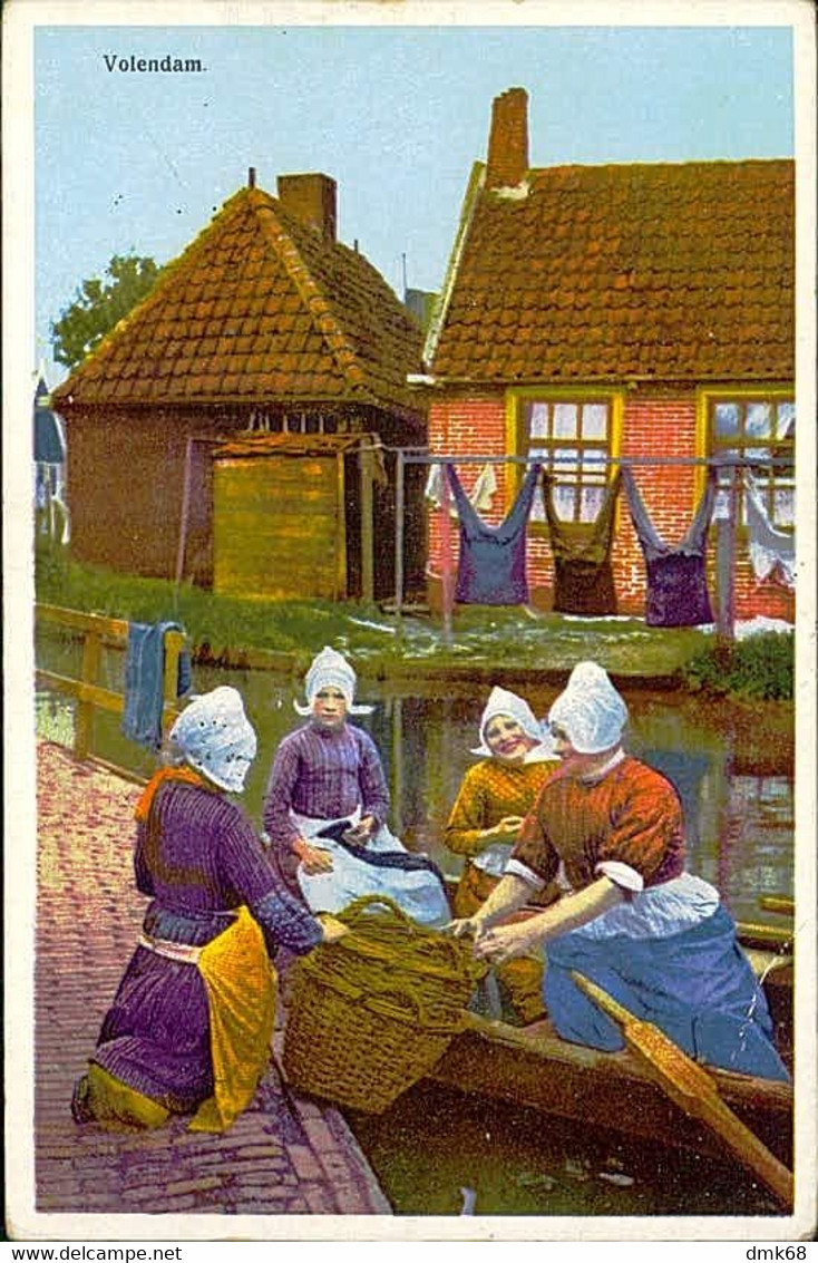 NETHERLANDS - VOLENDAM - WOMEN IN TRADITIONAL COSTUME - SERIES 291 - MAILED TO ITALY 1939  (11368) - Edam