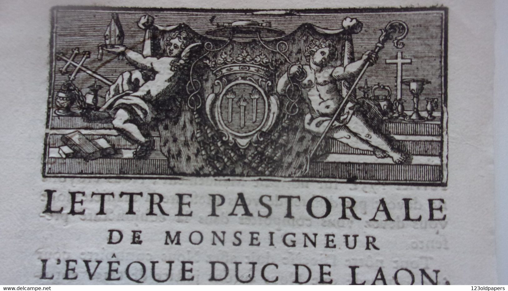 ♥️ AISNE LAON 1731 LETTRE PASTORALE Etienne-Joseph De LA FARE MONSEIGNEUR EVEQUE COMTE D ANISY SECOND PAIR DE FRANCE - Picardie - Nord-Pas-de-Calais