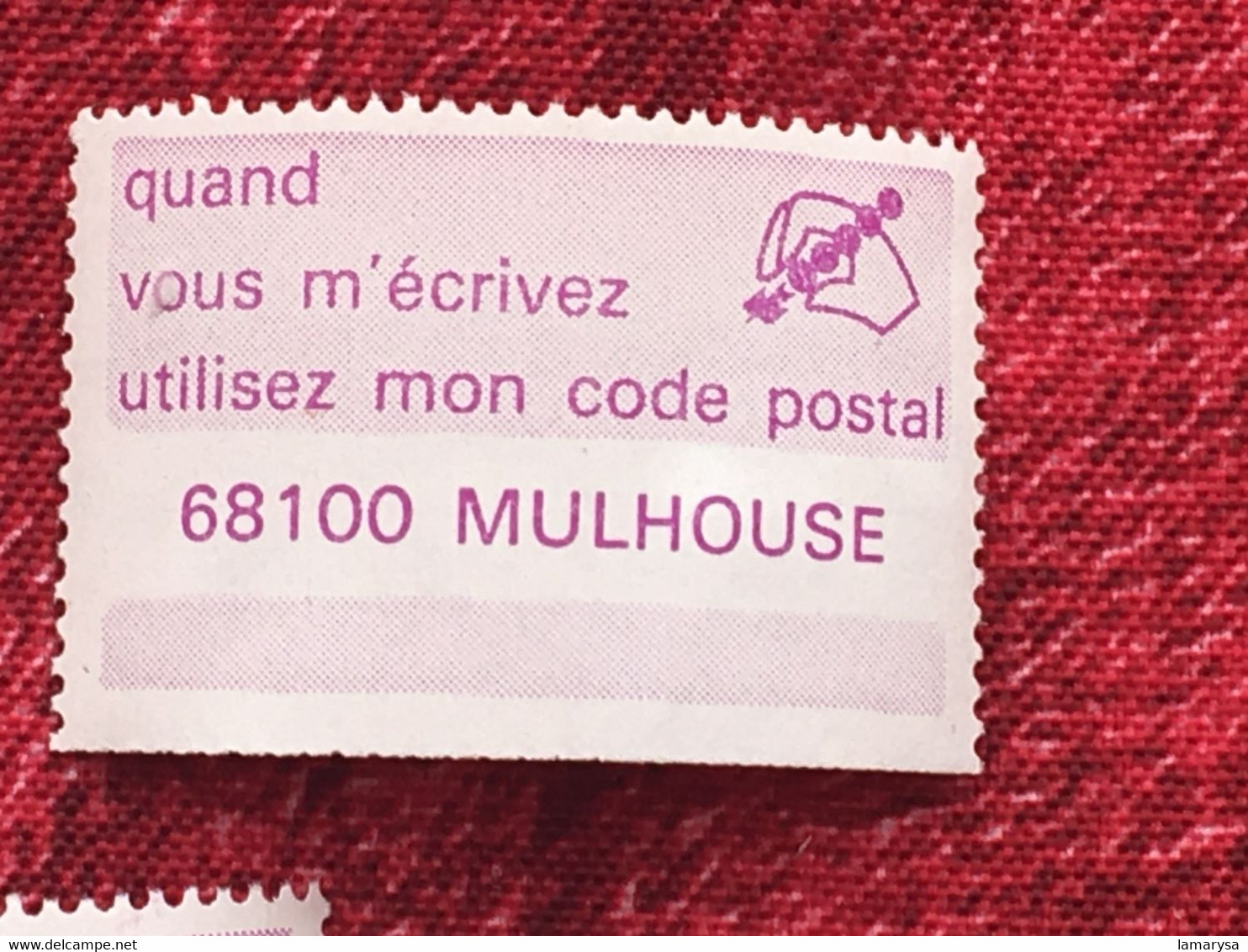 Le Code Postal-Lot 38 Vignette P.T.T. différentes villes-☛Erinnophilie,stamp,Timbre,Label,Sticker-Aufkleber-Bollo-Viñeta