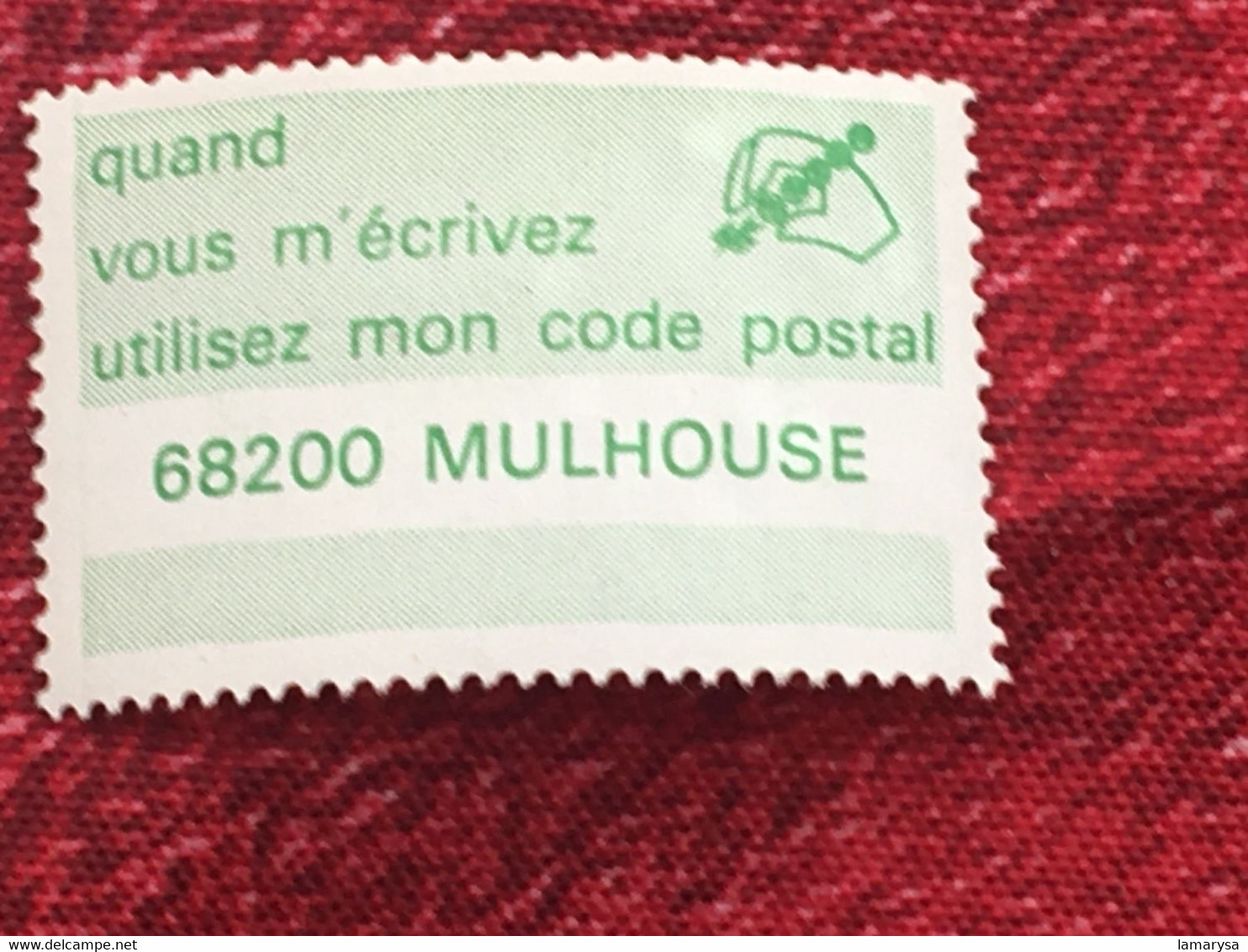 Le Code Postal-Lot 38 Vignette P.T.T. différentes villes-☛Erinnophilie,stamp,Timbre,Label,Sticker-Aufkleber-Bollo-Viñeta