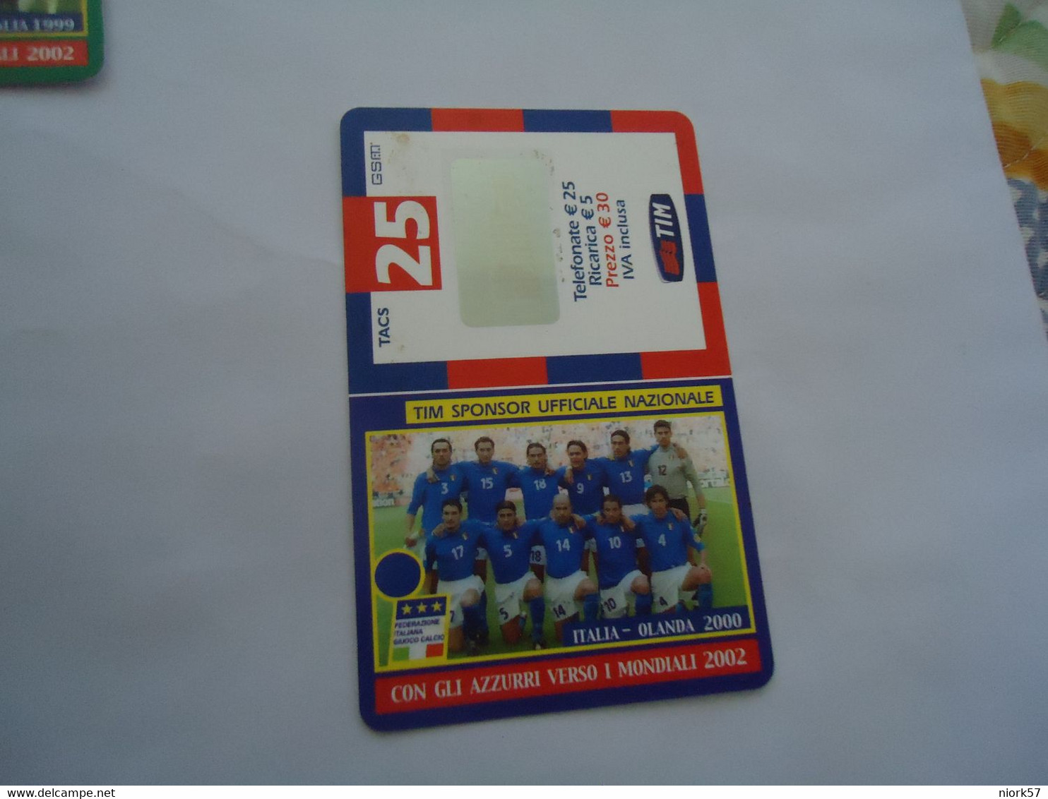 ITALY  PREPAID CARDS FOOTBALL ITALIA   MUNDIAL 2002 - Sonstige & Ohne Zuordnung