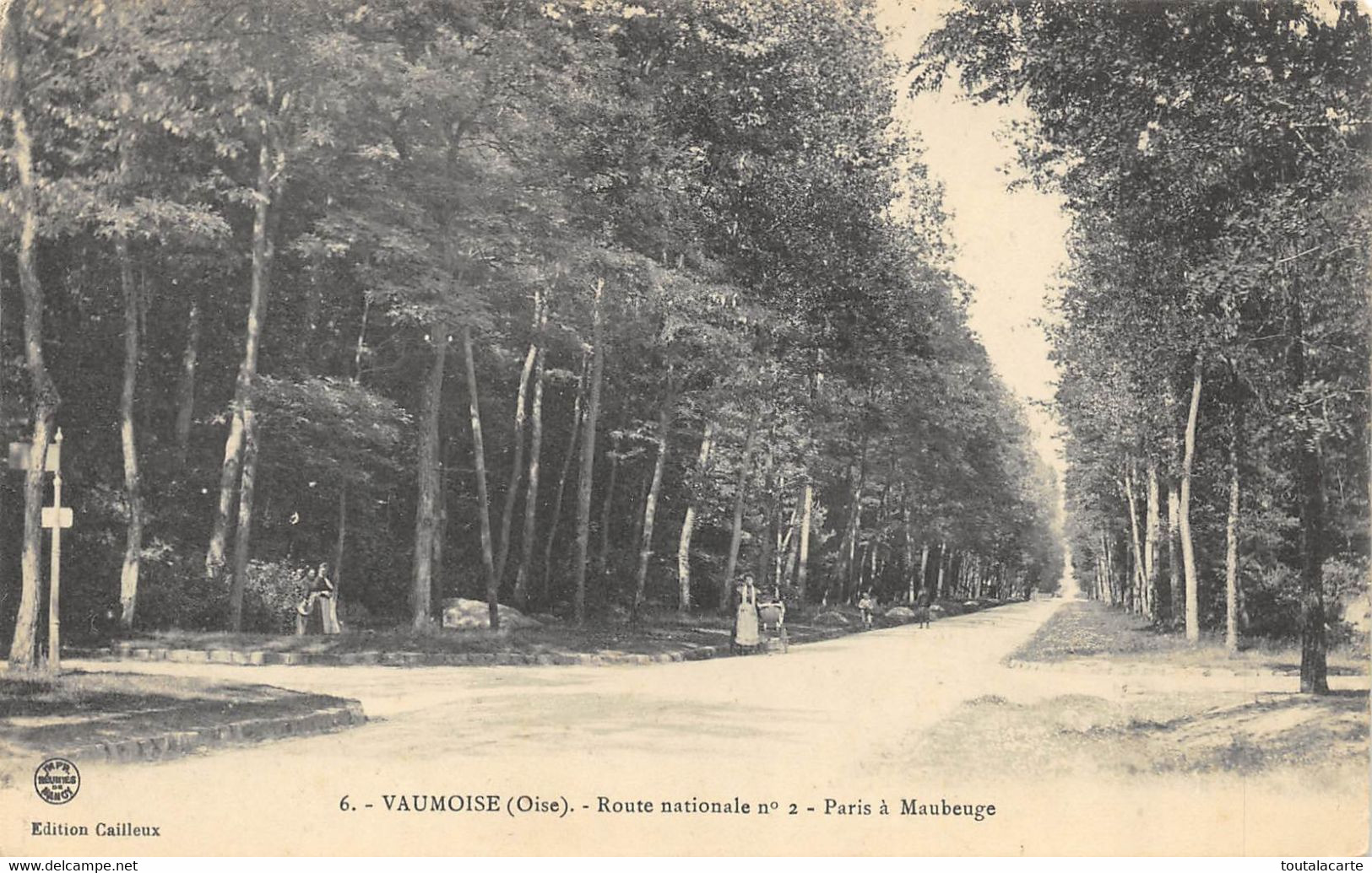 CPA 60 VAUMOISE ROUTE NATIONALE N°2  PARIS A MAUBEUGE - Vaumoise