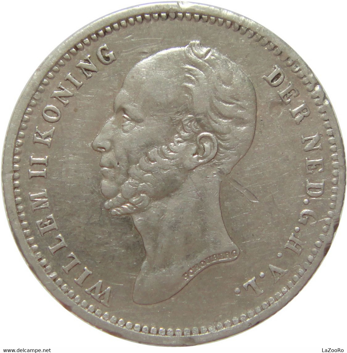 LaZooRo: Netherlands 25 Cents 1848 VF / XF - Silver - 1840-1849 : Willem II