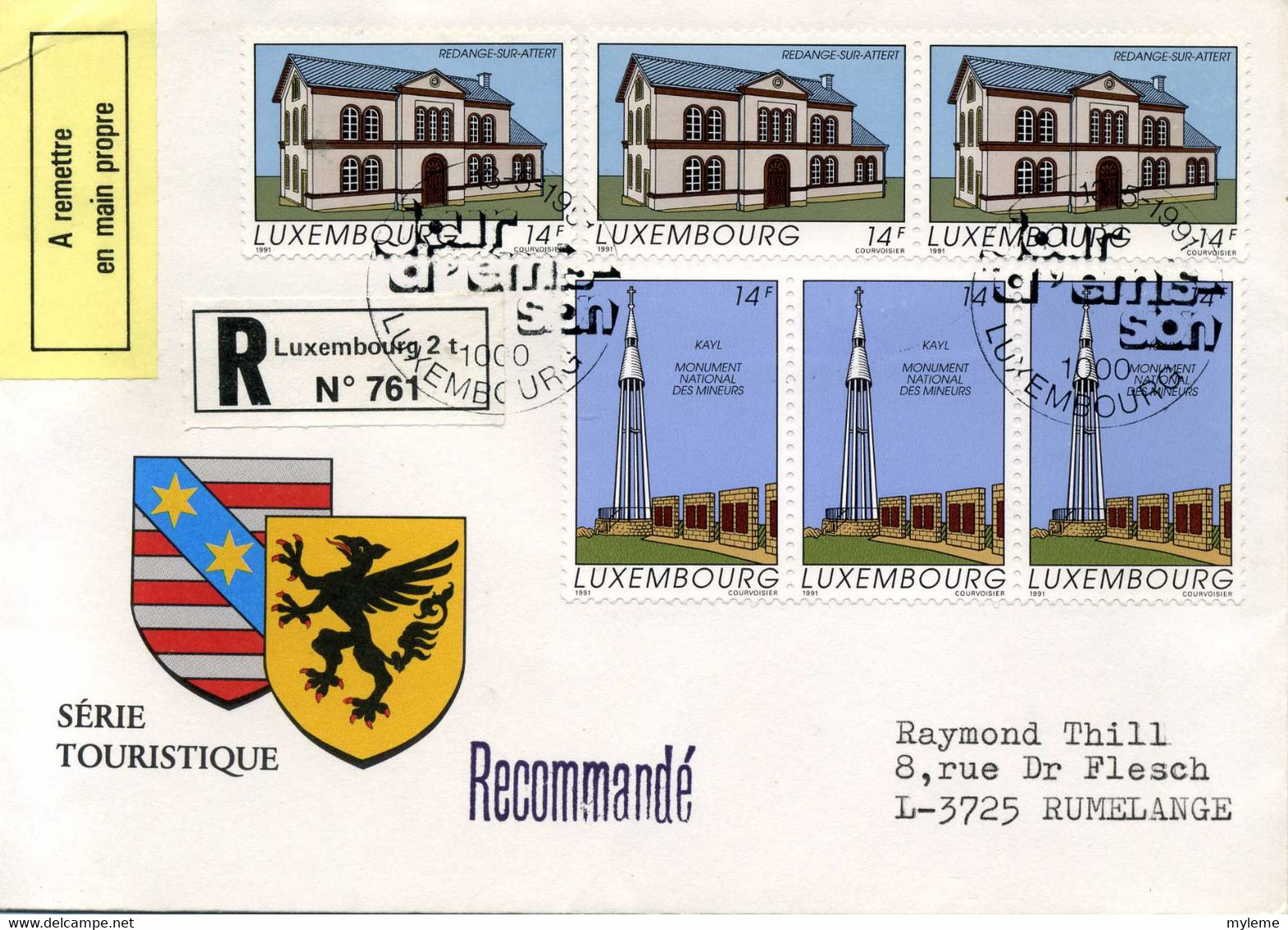 Z25-2 Luxembourg  Recommandé  N° 1223 + 1224  En Parfait état . A Saisir !!! - Briefe U. Dokumente