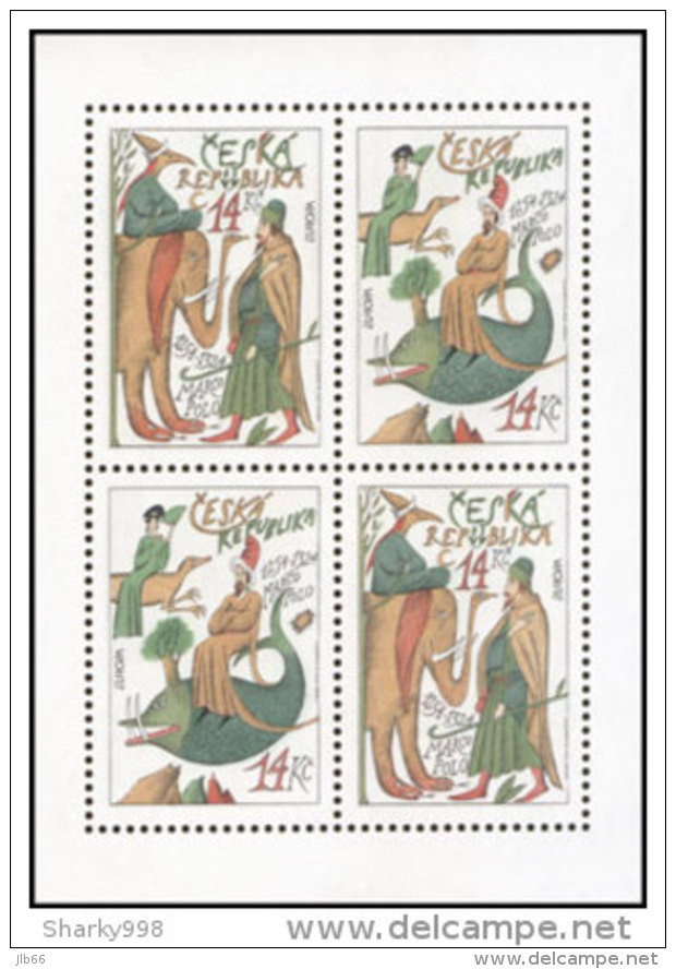 1994 Europa Petite Feuille De 4 Timbres ** Découvertes De Marco Polo YT 35 36 - Blocks & Kleinbögen