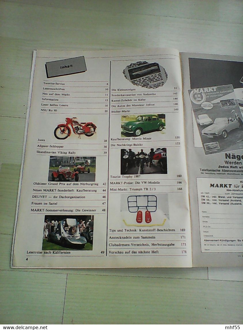 22 Autozeitschriften Markt für klassische Automobile un d Motorräder, 1985 -1990