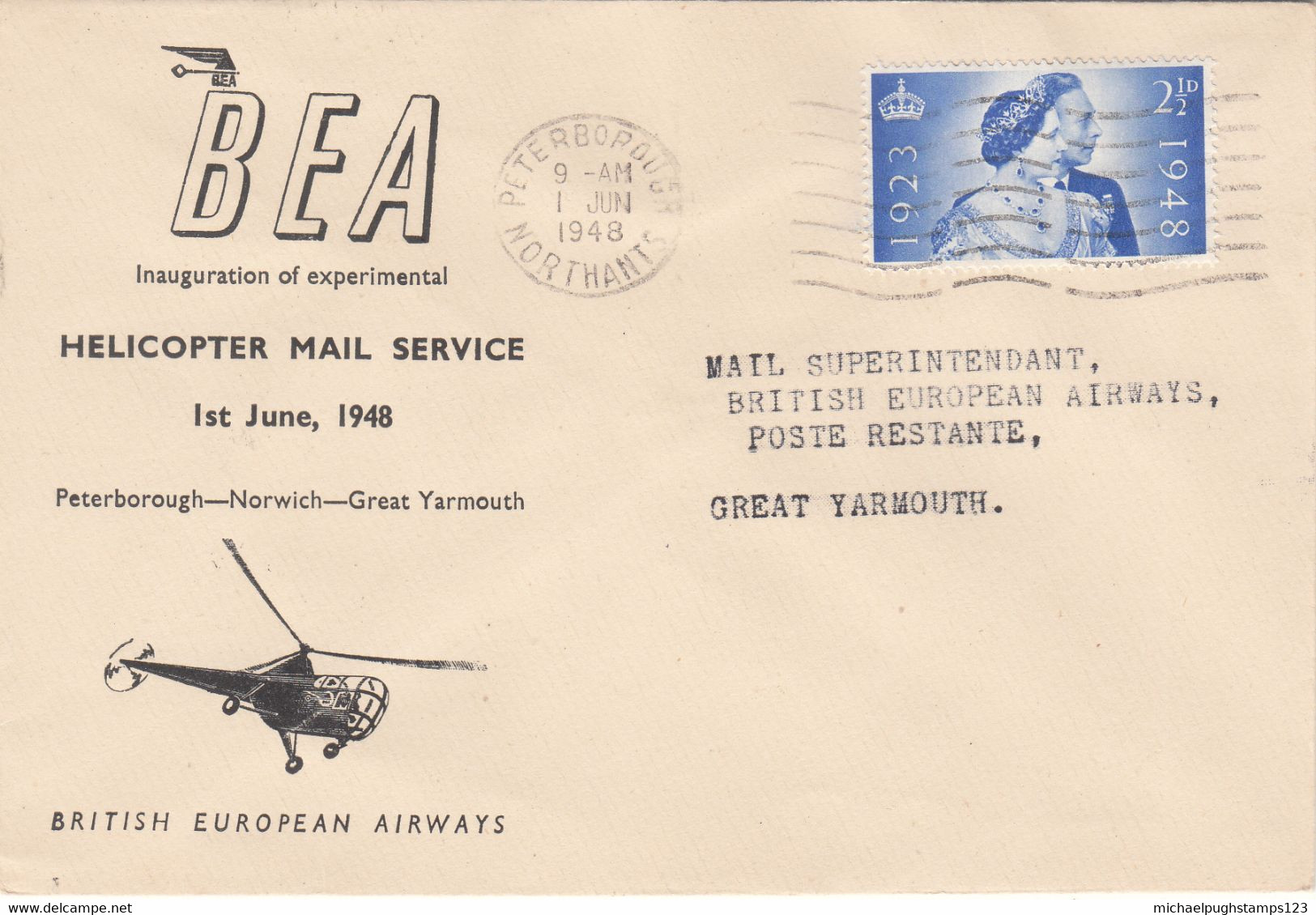 G.B. / Airmail / Helicopter Mail / Peterboroug / Norfolk - Non Classés