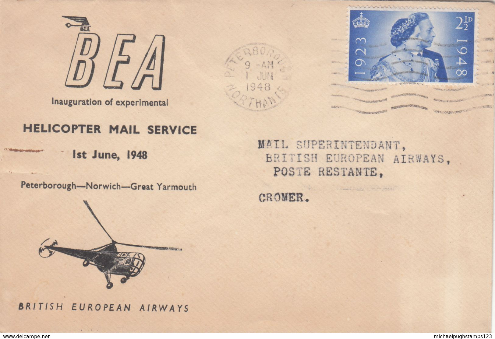 G.B. / Airmail / Helicopter Mail / Peterboroug / Norfolk - Unclassified