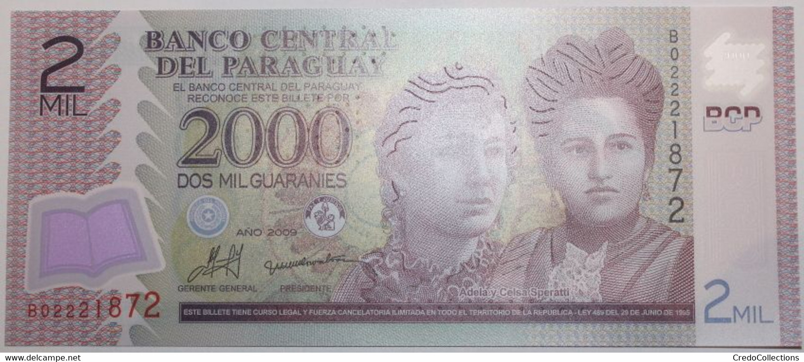Paraguay - 2000 Guaranies - 2009 - PICK 228b - NEUF - Paraguay
