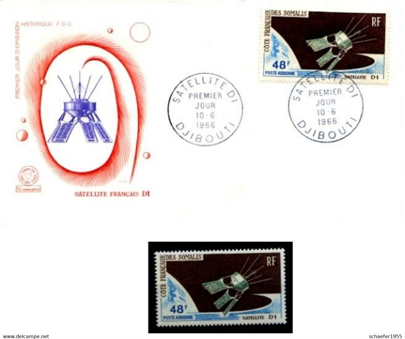 Somalia, Somalis 1966 FDC + Stamp Satelite D1 - Afrika