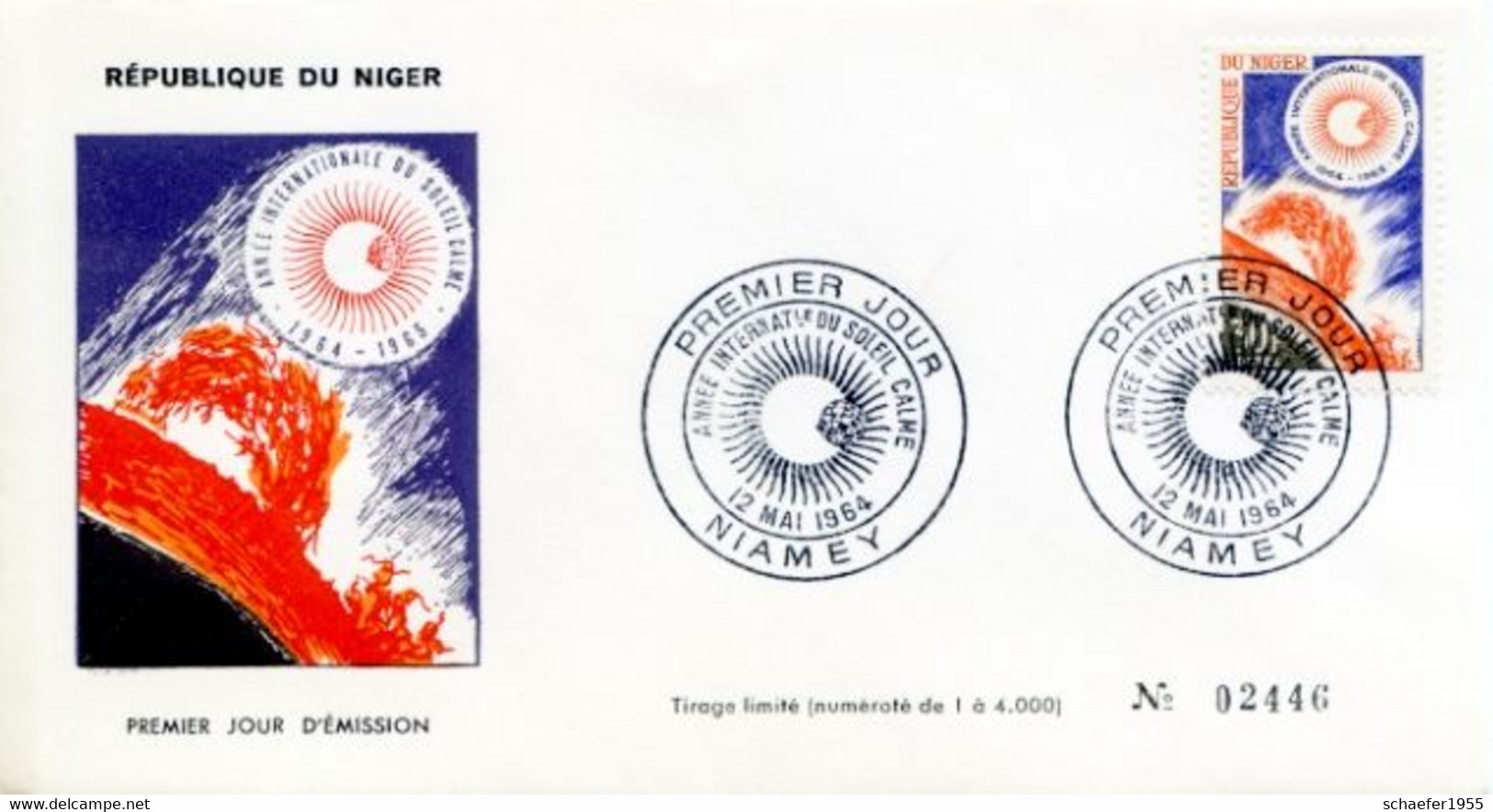 Niger, Nigeria 1964 FDC + Stamp Soleil Calme - Afrika