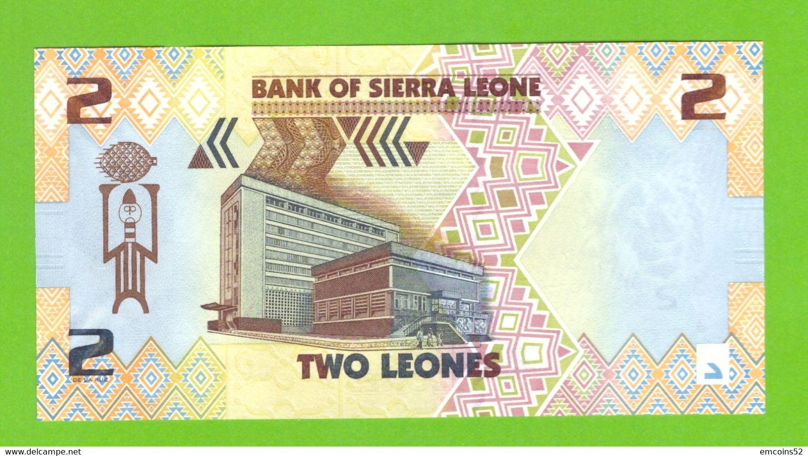 SIERRA LEONE 2 LEONE 2022  P-35  UNC  NEW!!!!! - Sierra Leone