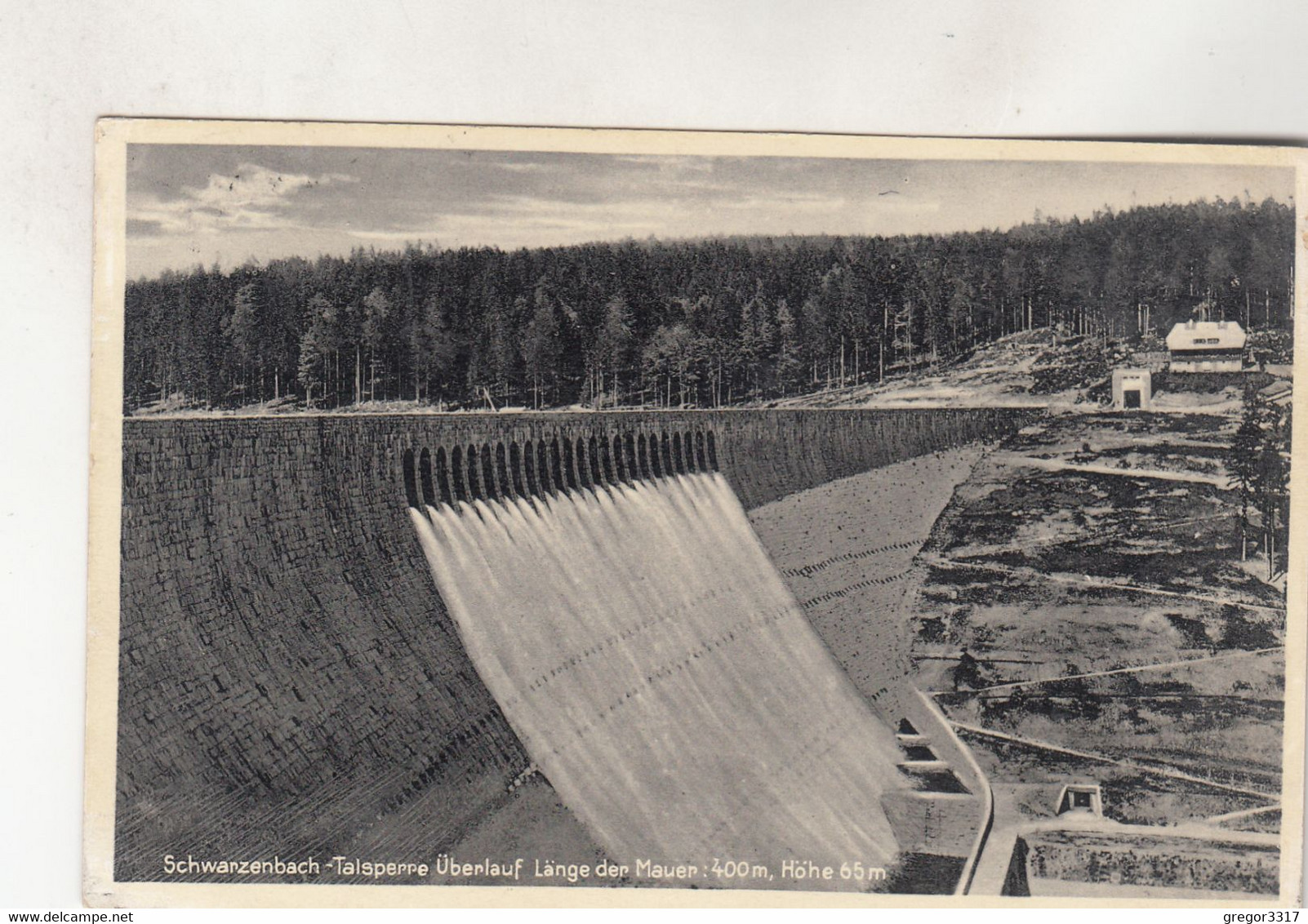 B6887) SCHWARZENBACH - Talsperre Überlauf  - ALT !! Gel. Enzklösterle 1934 - Forbach