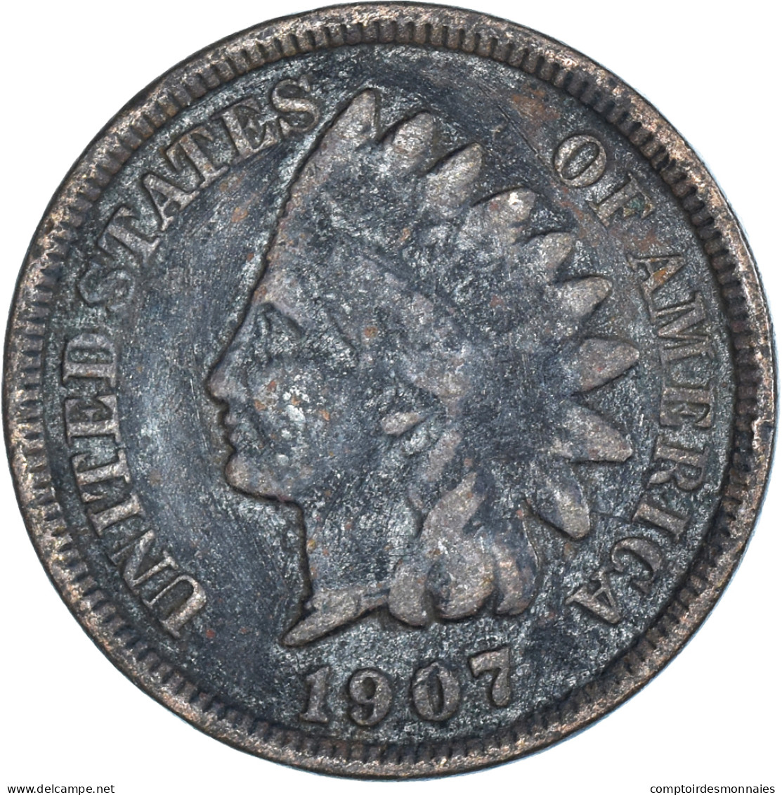 Monnaie, États-Unis, Indian Head Cent, Cent, 1907, U.S. Mint, Philadelphie - 1859-1909: Indian Head