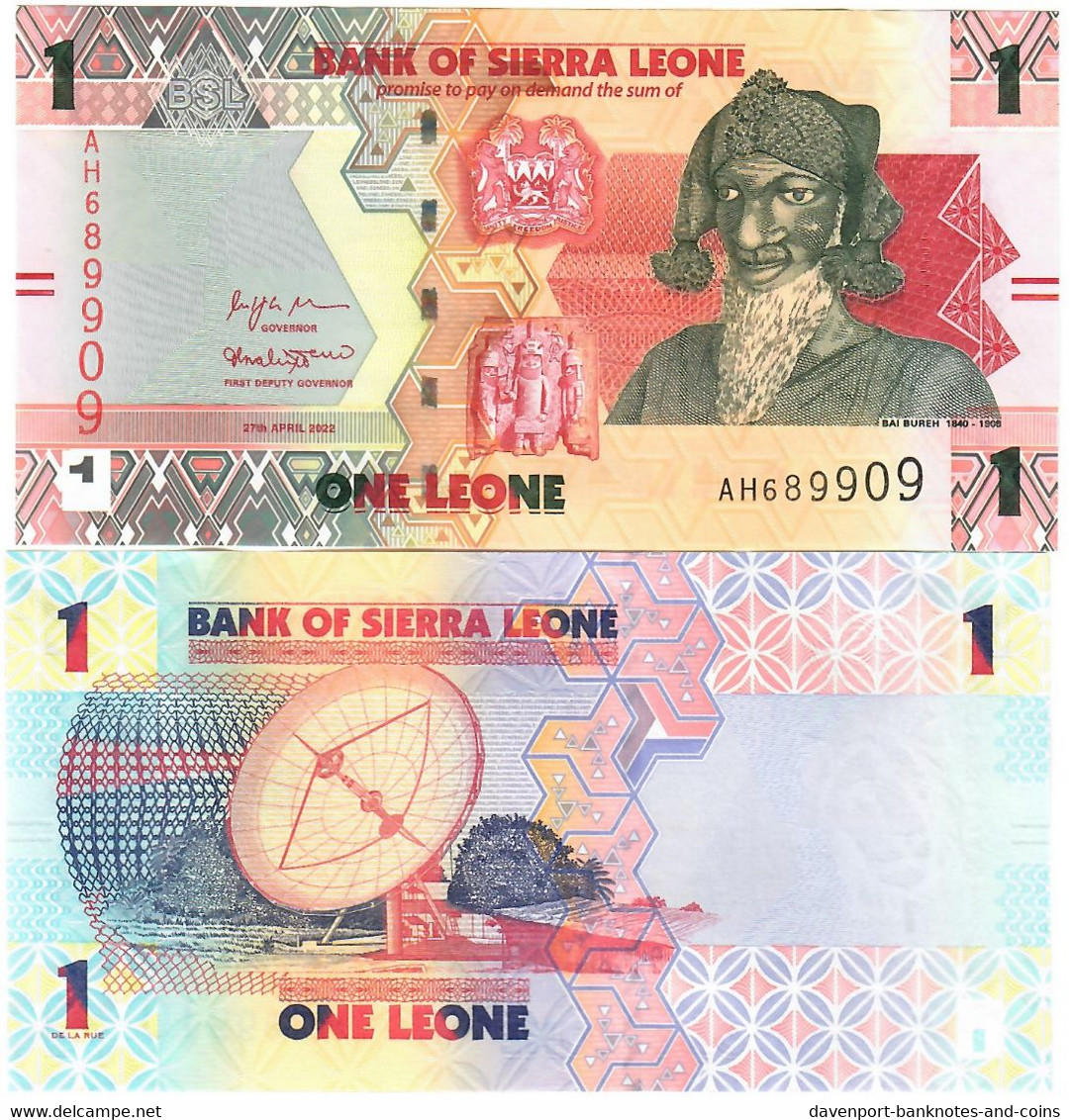 Sierra Leone 100x 1 New Leone 2022 UNC BUNDLE - Sierra Leone