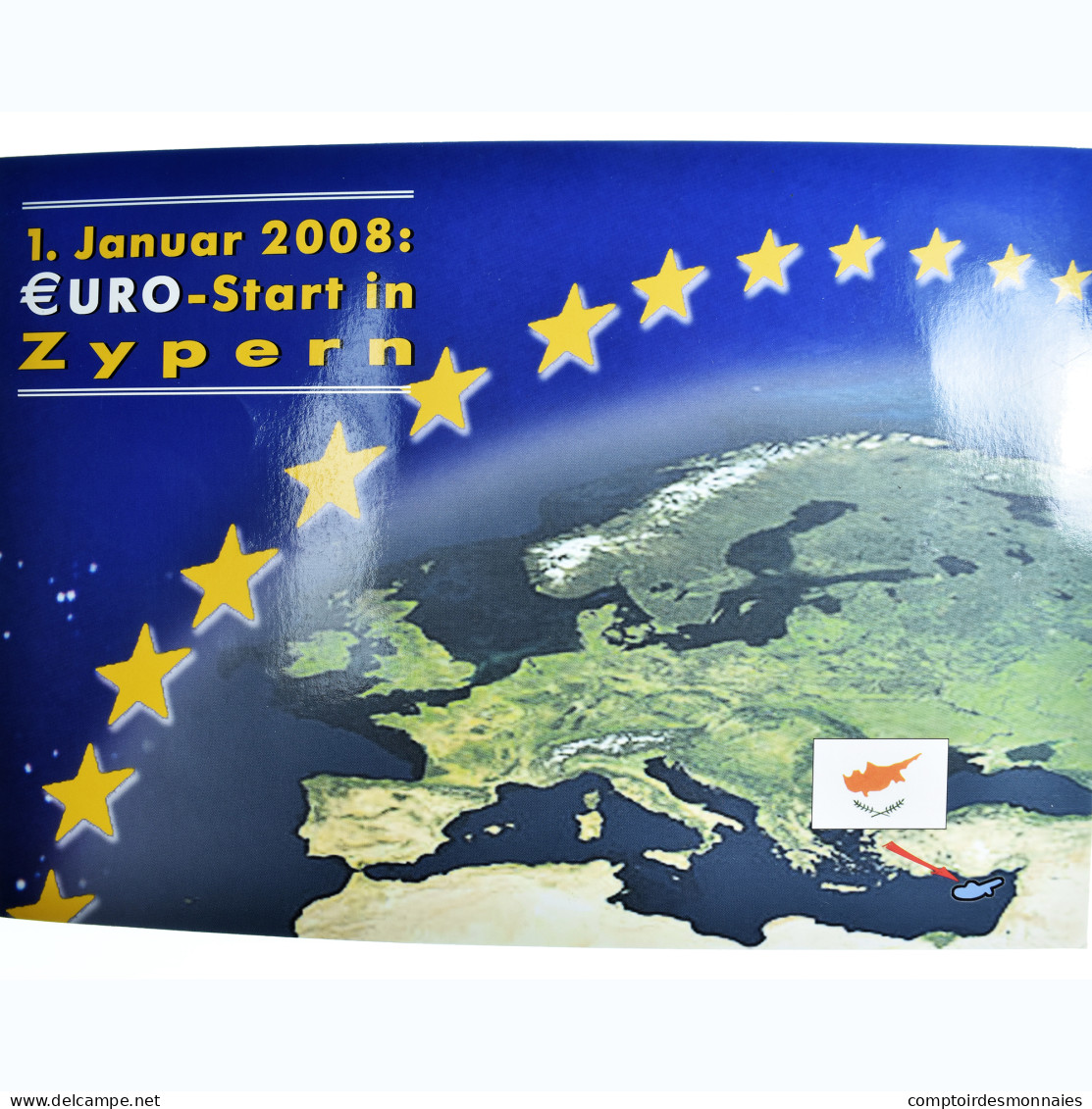 Chypre, 1 Cent To 2 Euro, Euro Start In Cyprus, 2008, Euro Set, FDC - Cyprus